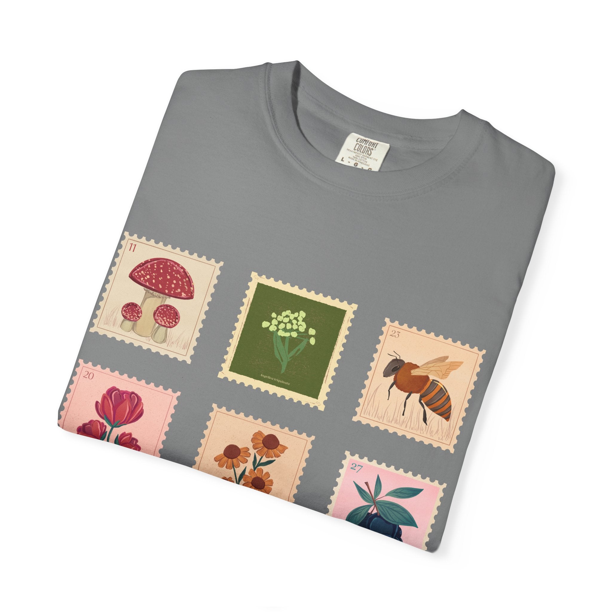 Post Stamp T-Shirt — Floral and Nature