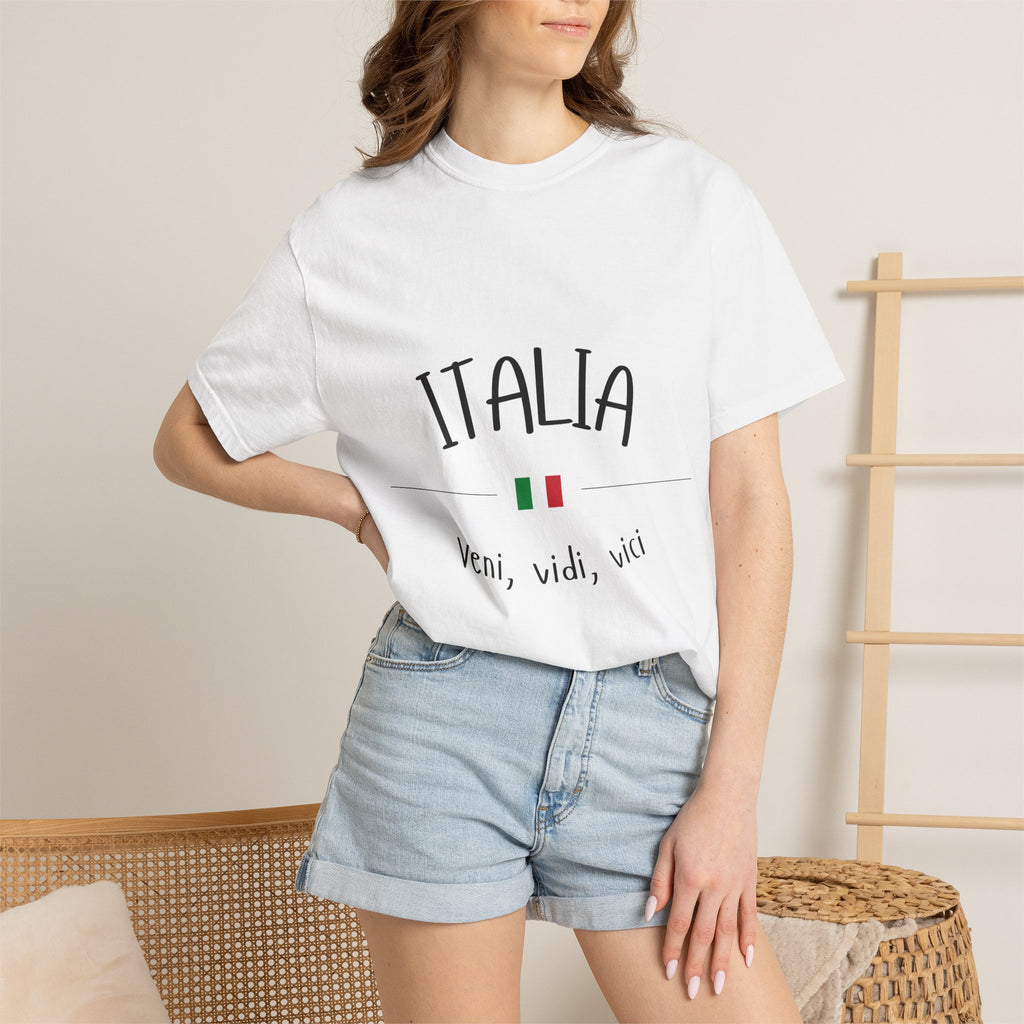 Italia Veni Vidi Vici T-shirt | Rome Italy Colosseum Tee