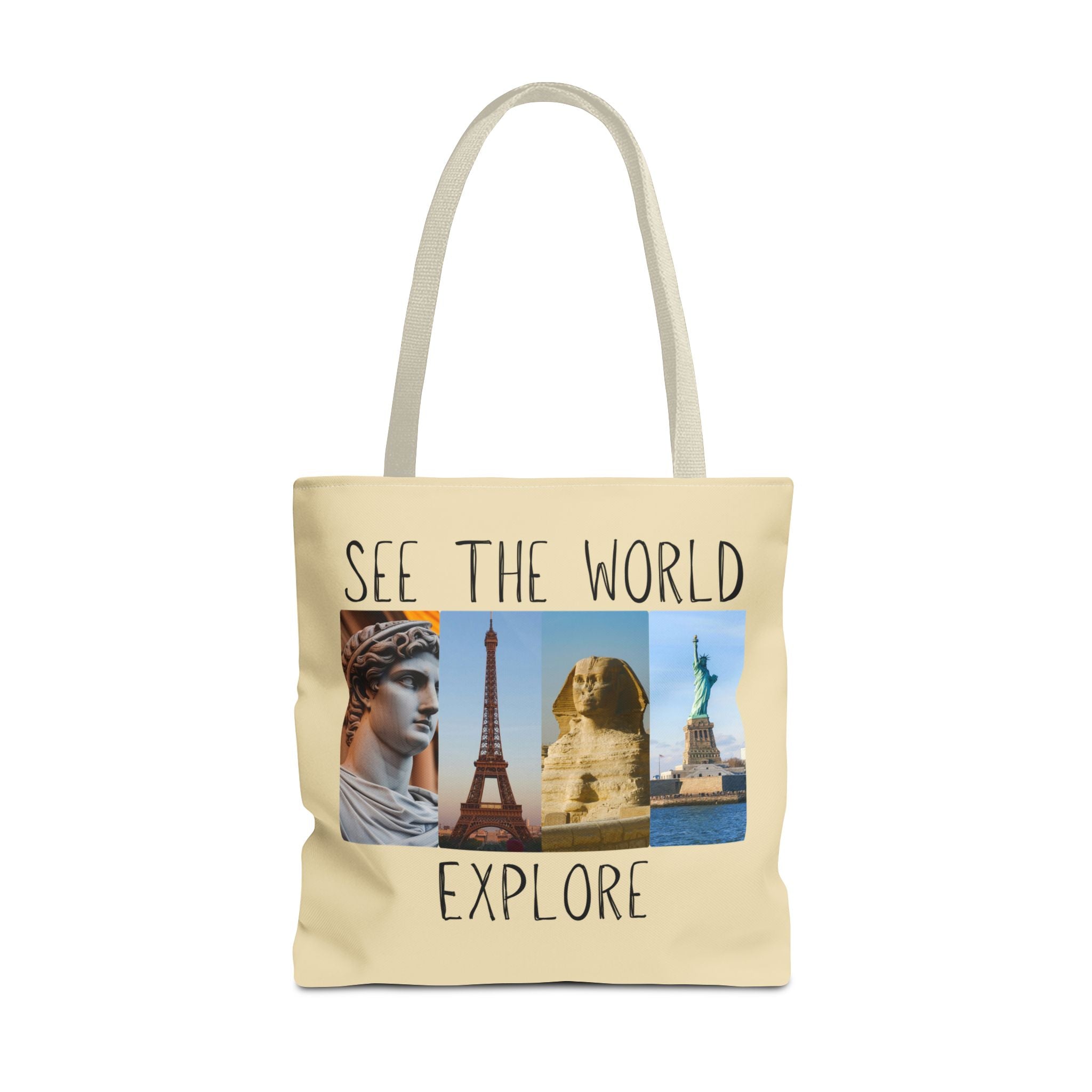 See The World Explore Tote Bag | Travel Landmarks Collage