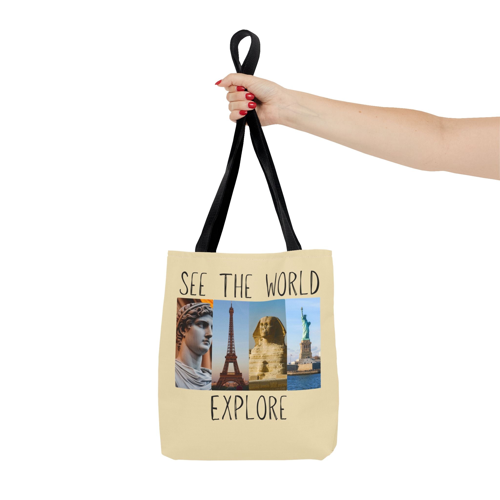 See The World Explore Tote Bag | Travel Landmarks Collage