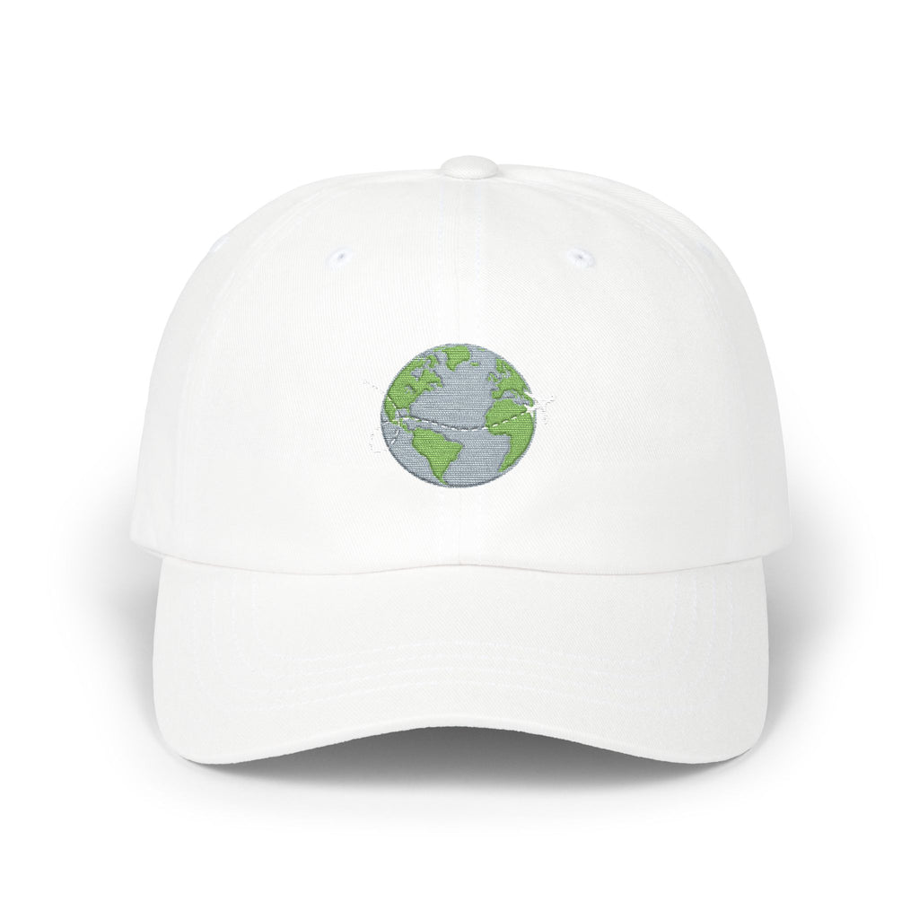 Earth Sequin — Sparkling Globe Embroidered Baseball Hat