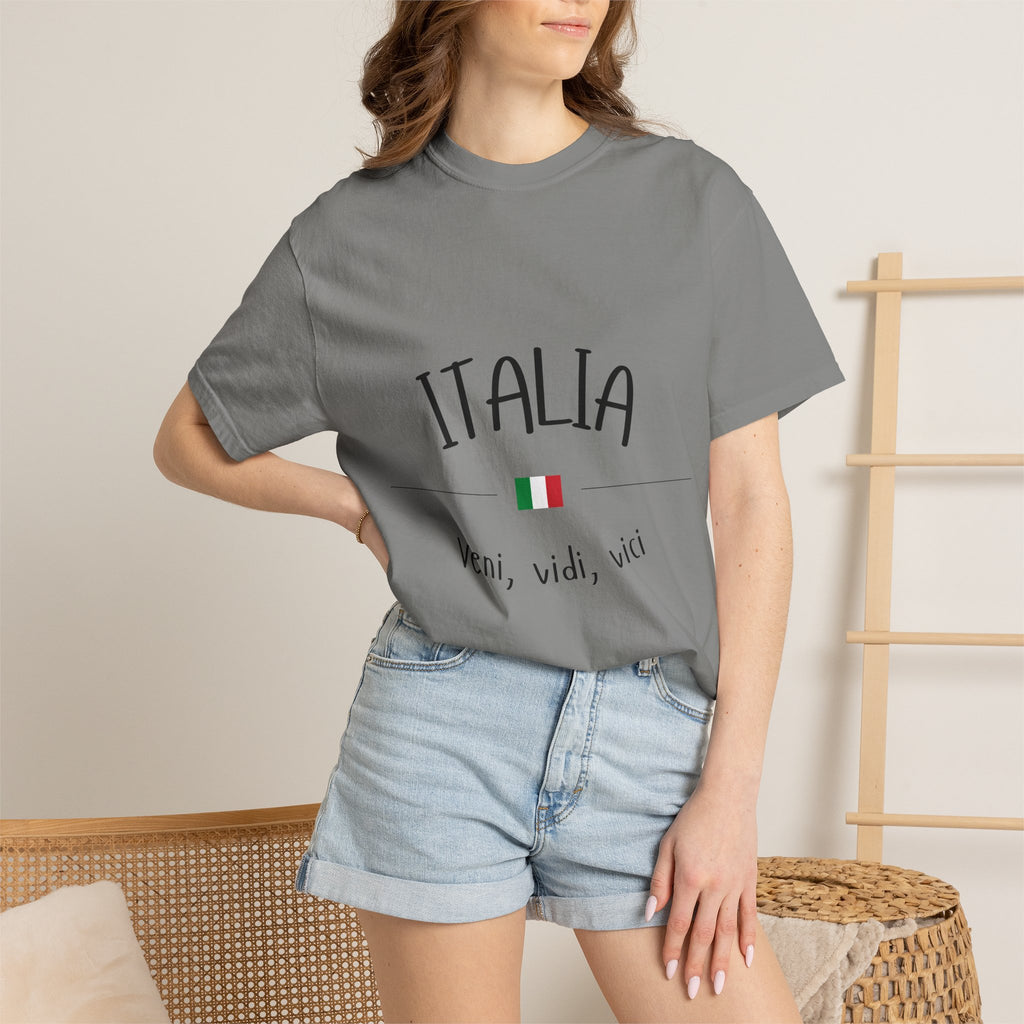 Italia Veni Vidi Vici T-shirt | Rome Italy Colosseum Tee