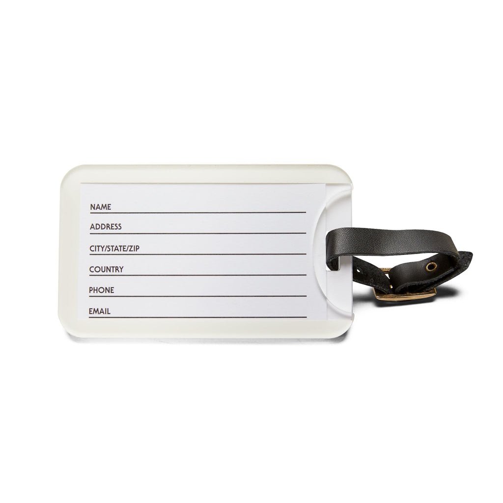 Luggage Tag — 'Built To Explore' Leather Travel ID Tag