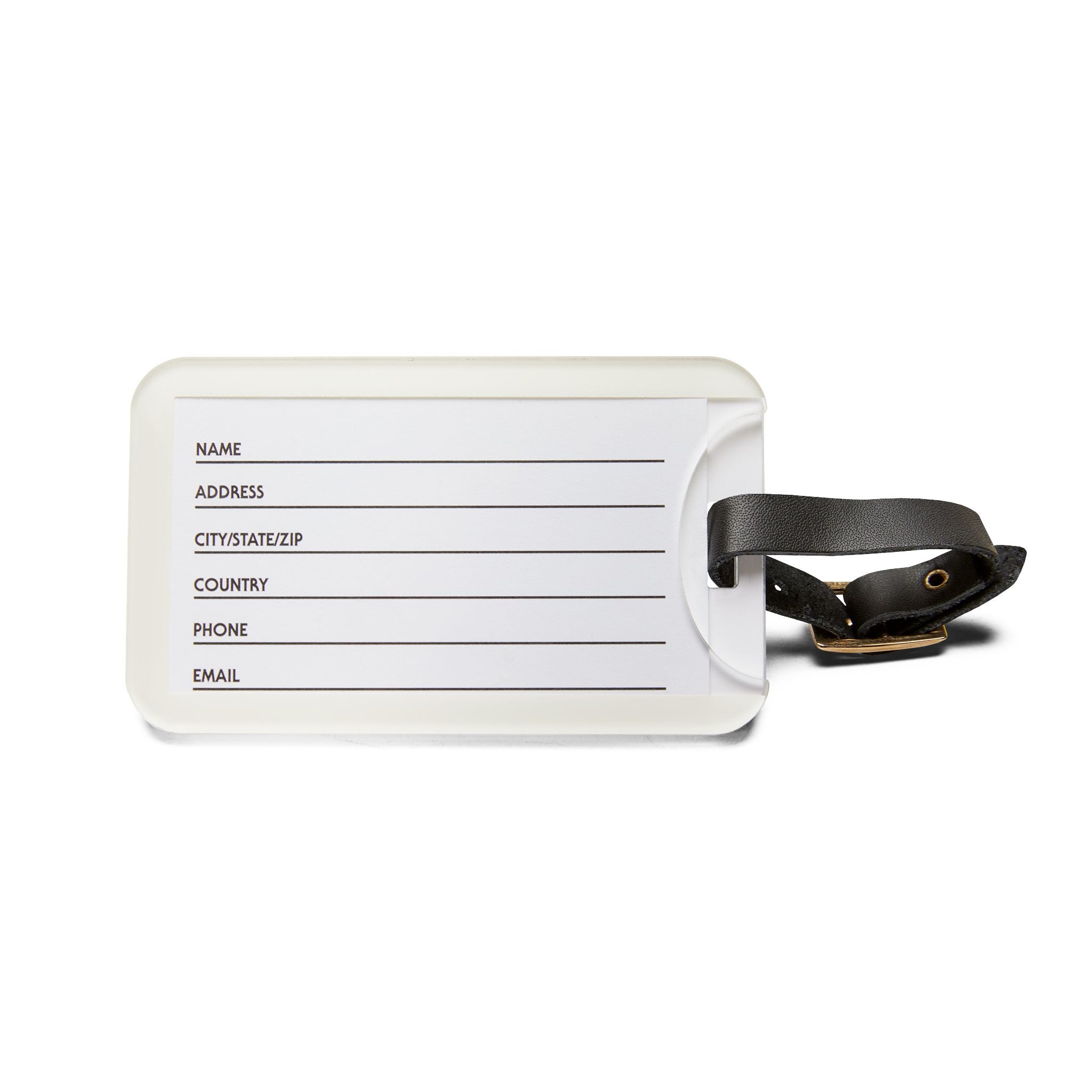 Luggage Tag — 'Built To Explore' Leather Travel ID Tag