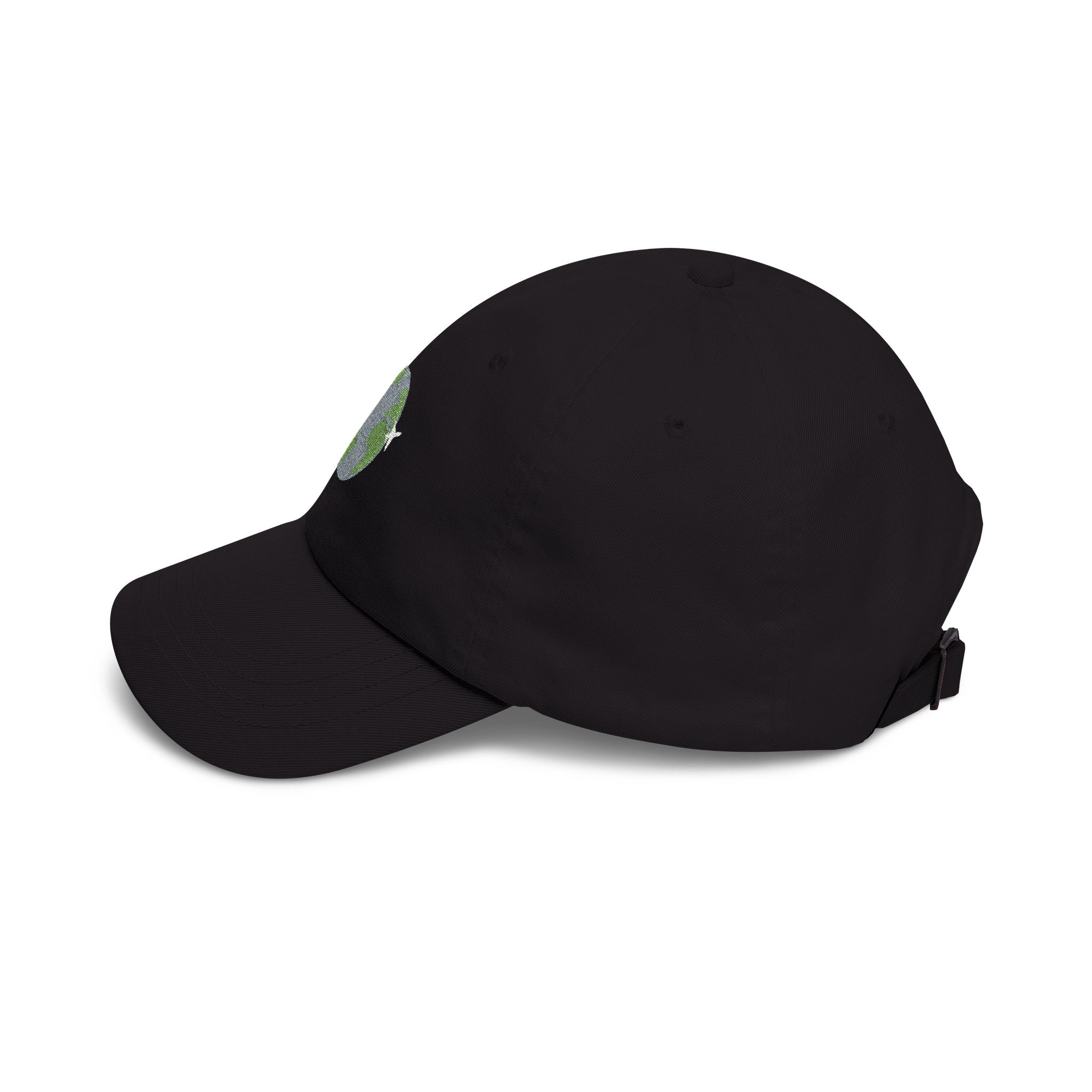 Earth Sequin — Sparkling Globe Embroidered Baseball Hat