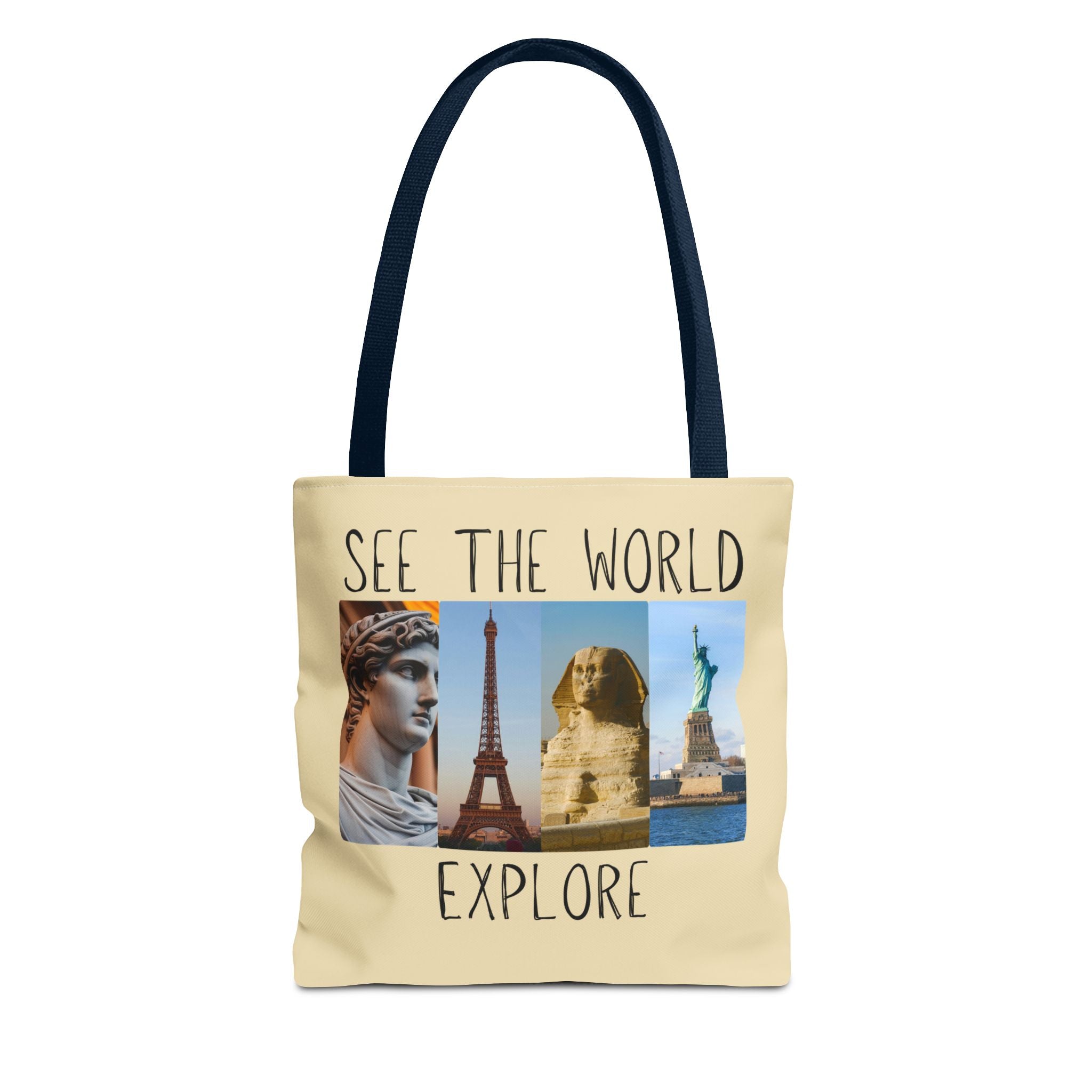 See The World Explore Tote Bag | Travel Landmarks Collage