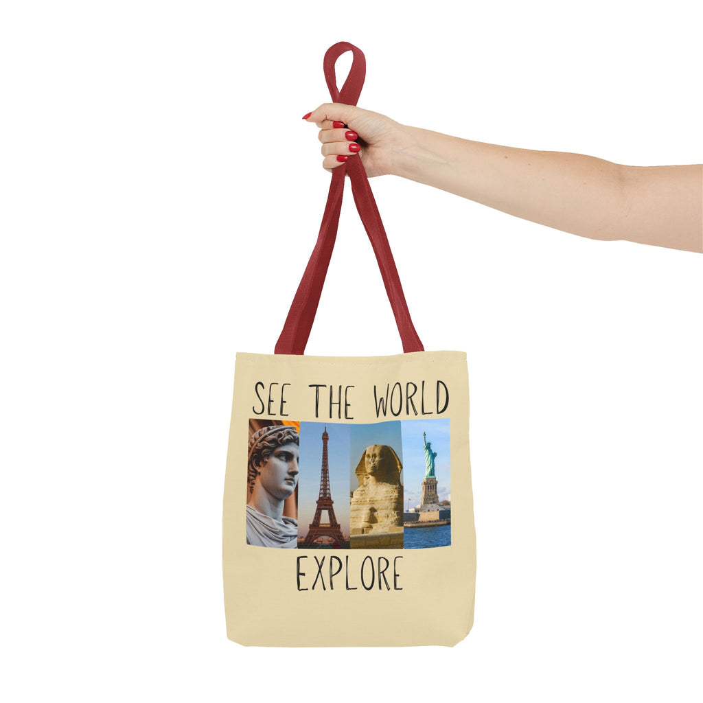 See The World Explore Tote Bag | Travel Landmarks Collage