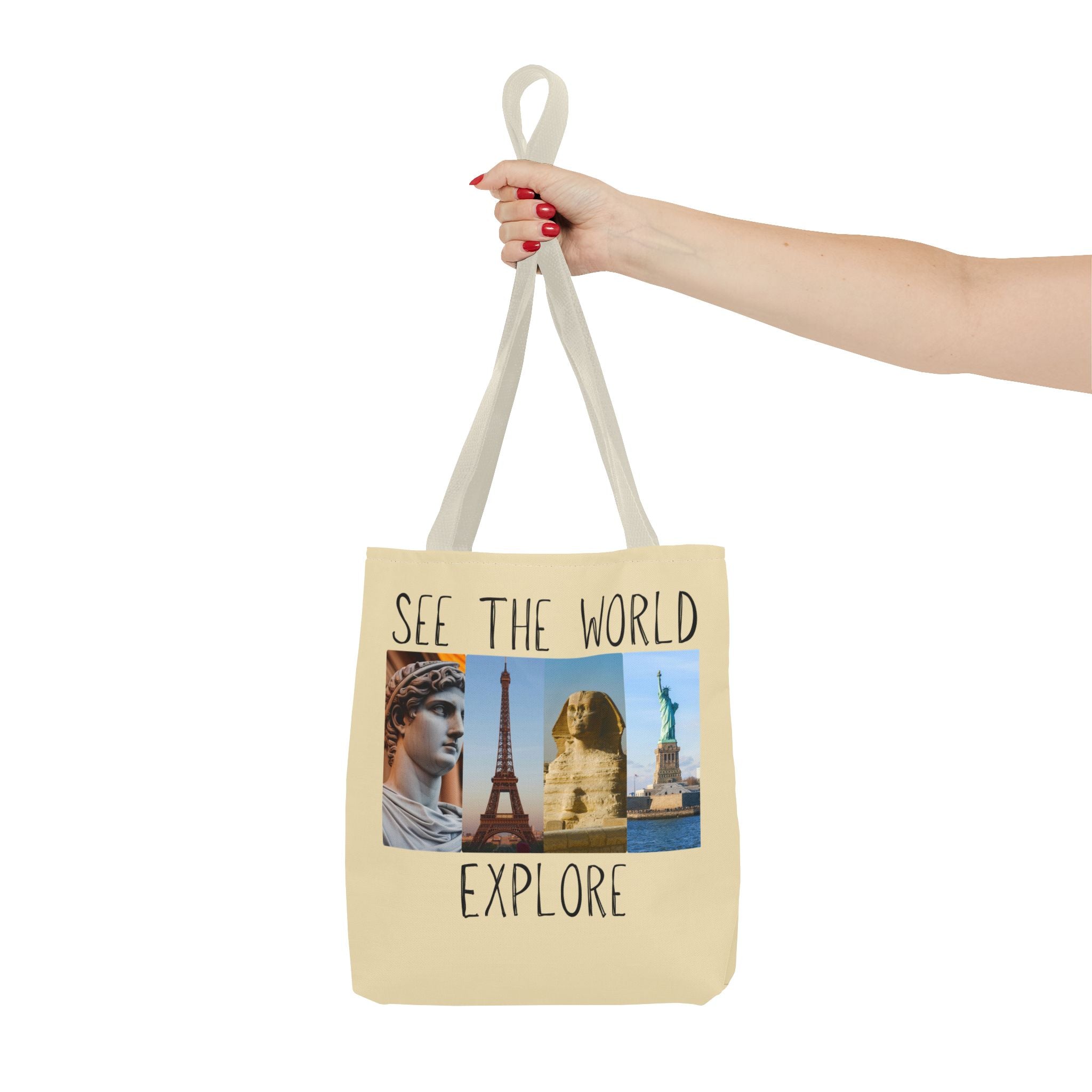 See The World Explore Tote Bag | Travel Landmarks Collage