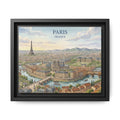 Paris Scenic Matte Canvas Framed Wall Art