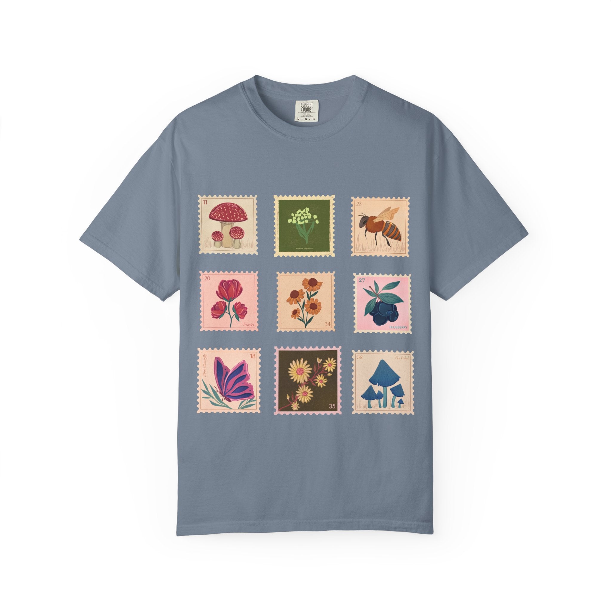 Post Stamp T-Shirt — Floral and Nature
