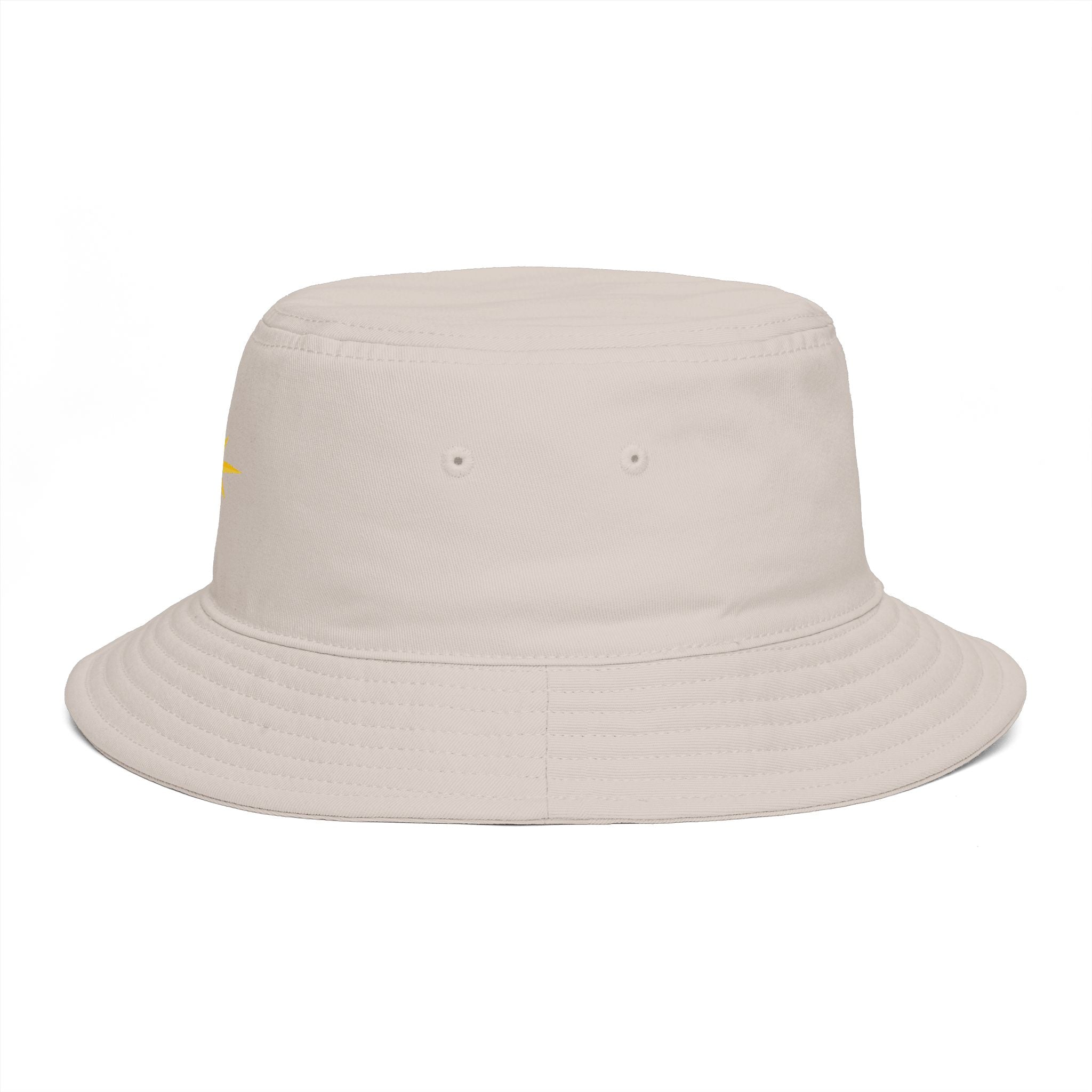 Golden Compass Star Bucket Hat — Brown Embroidered Travel Sun Hat