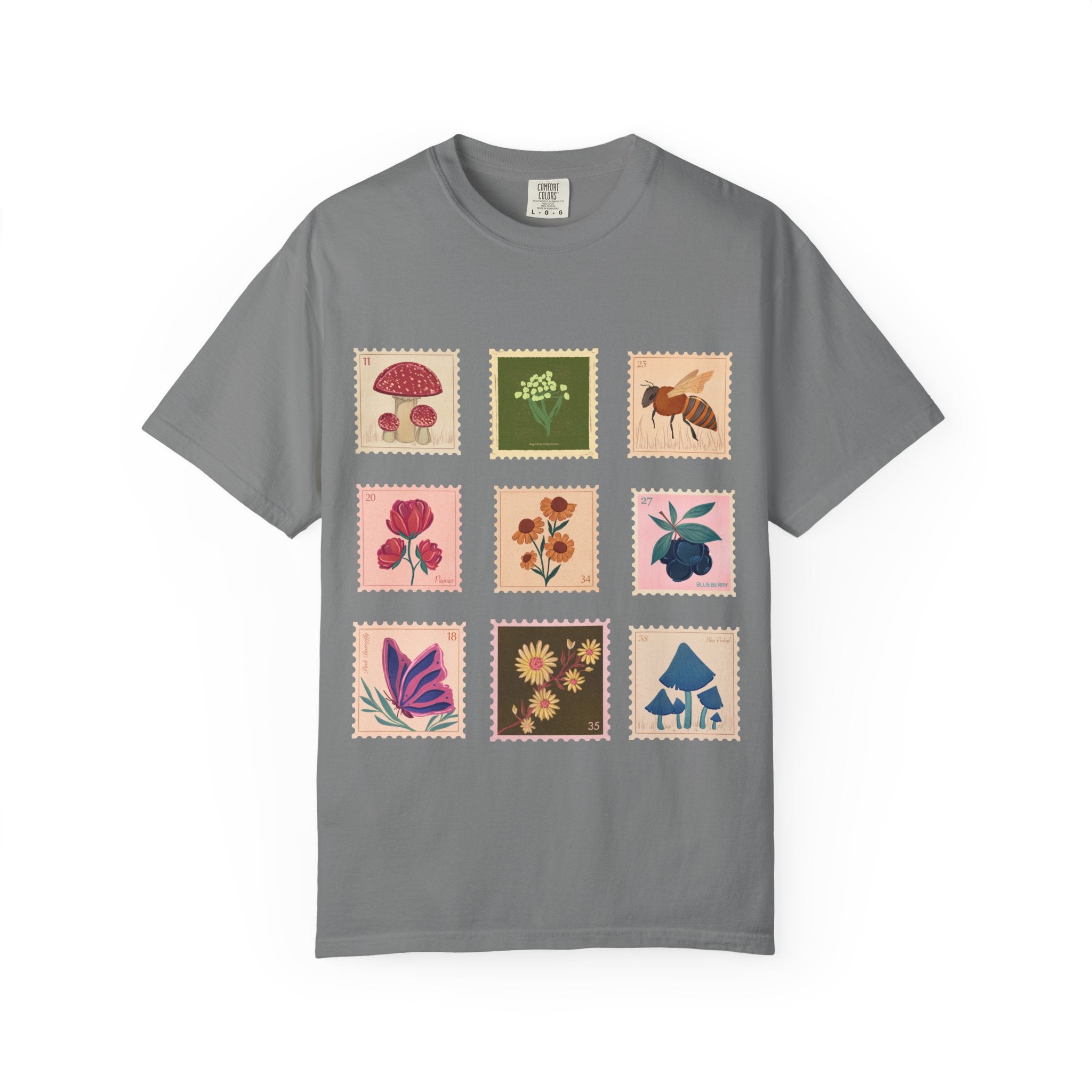 Post Stamp T-Shirt — Floral and Nature