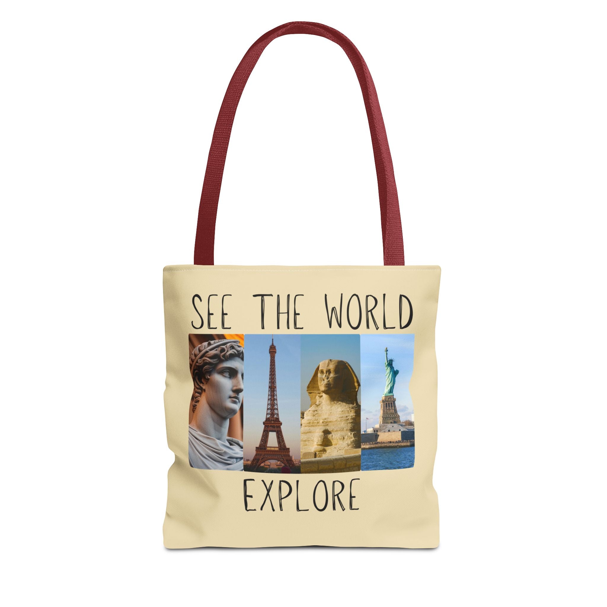 See The World Explore Tote Bag | Travel Landmarks Collage