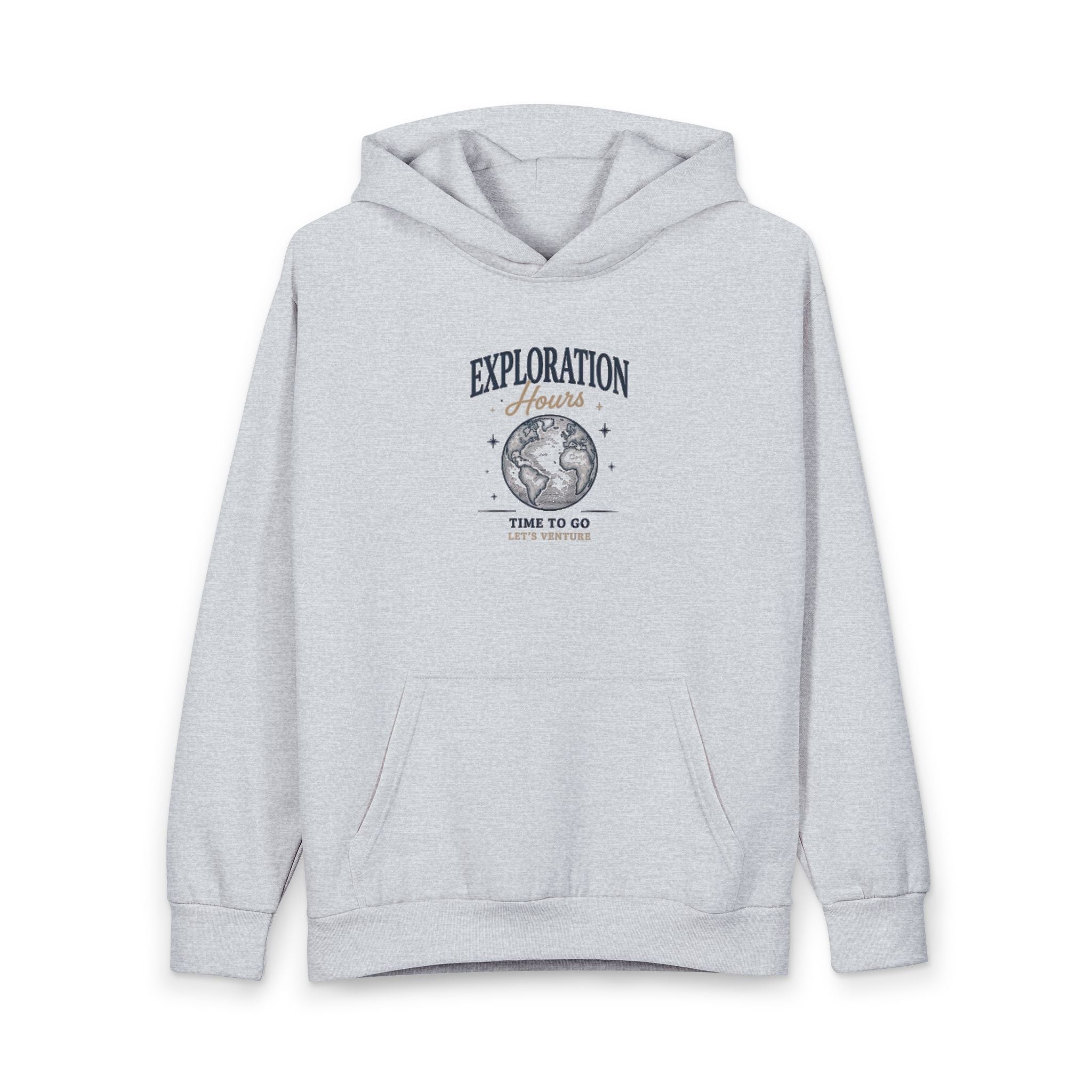 Exploration Ahead Hoodie — Vintage Globe Adventure Pullover