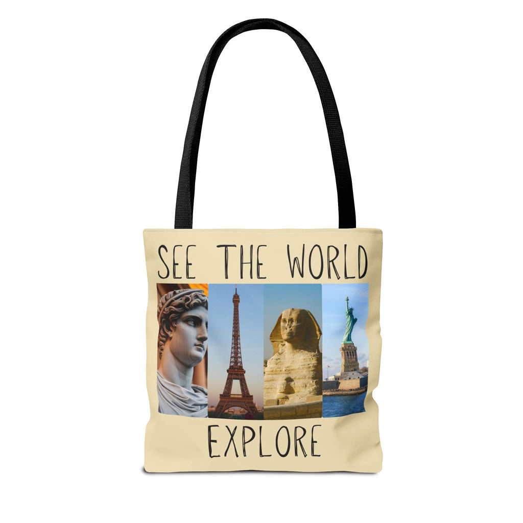 See The World Explore Tote Bag | Travel Landmarks Collage