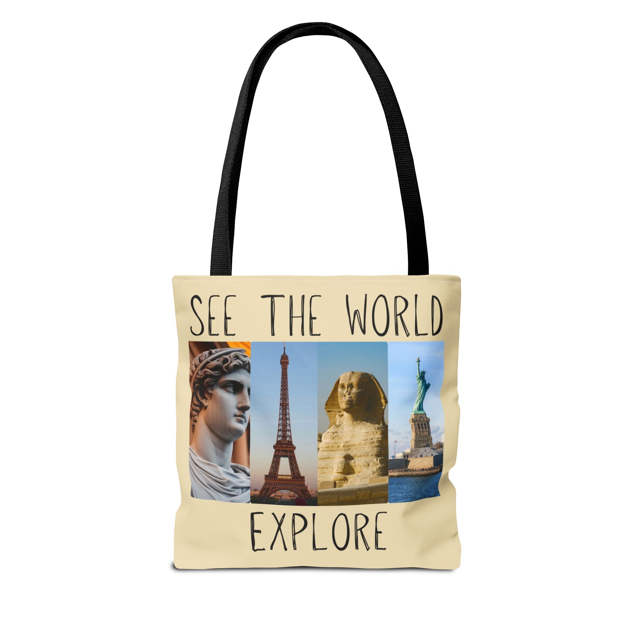 See The World Explore Tote Bag | Travel Landmarks Collage