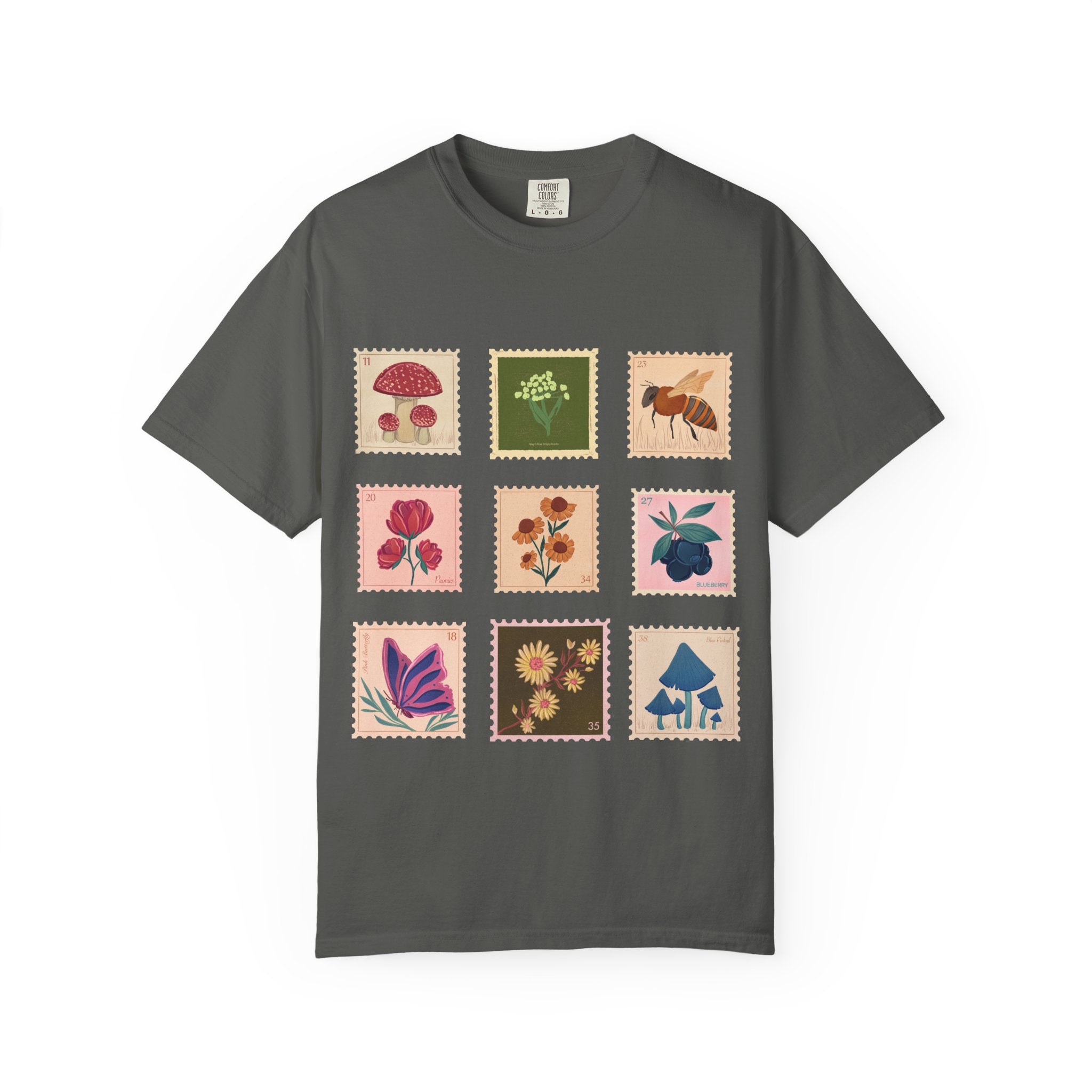 Post Stamp T-Shirt — Floral and Nature
