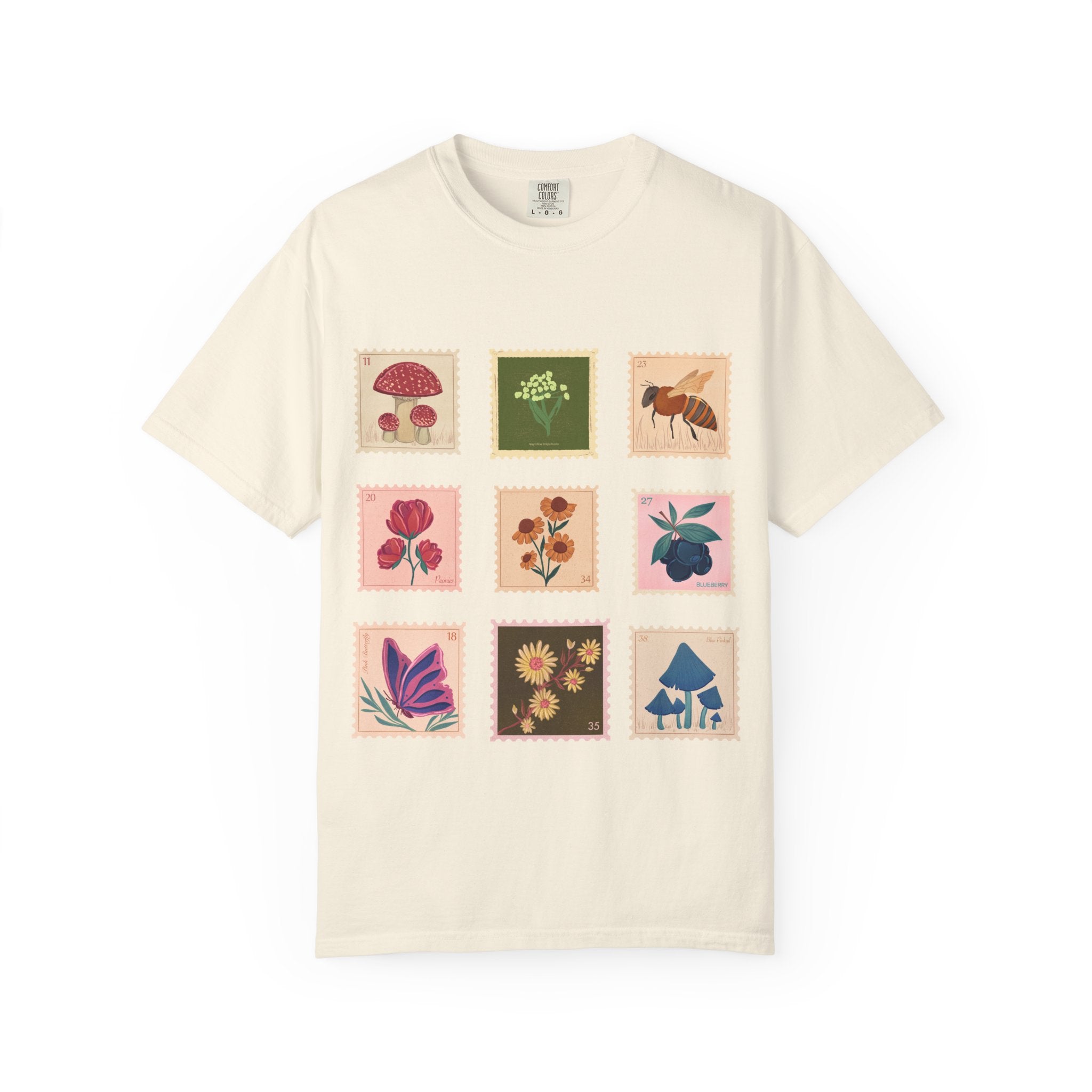 Post Stamp T-Shirt — Floral and Nature