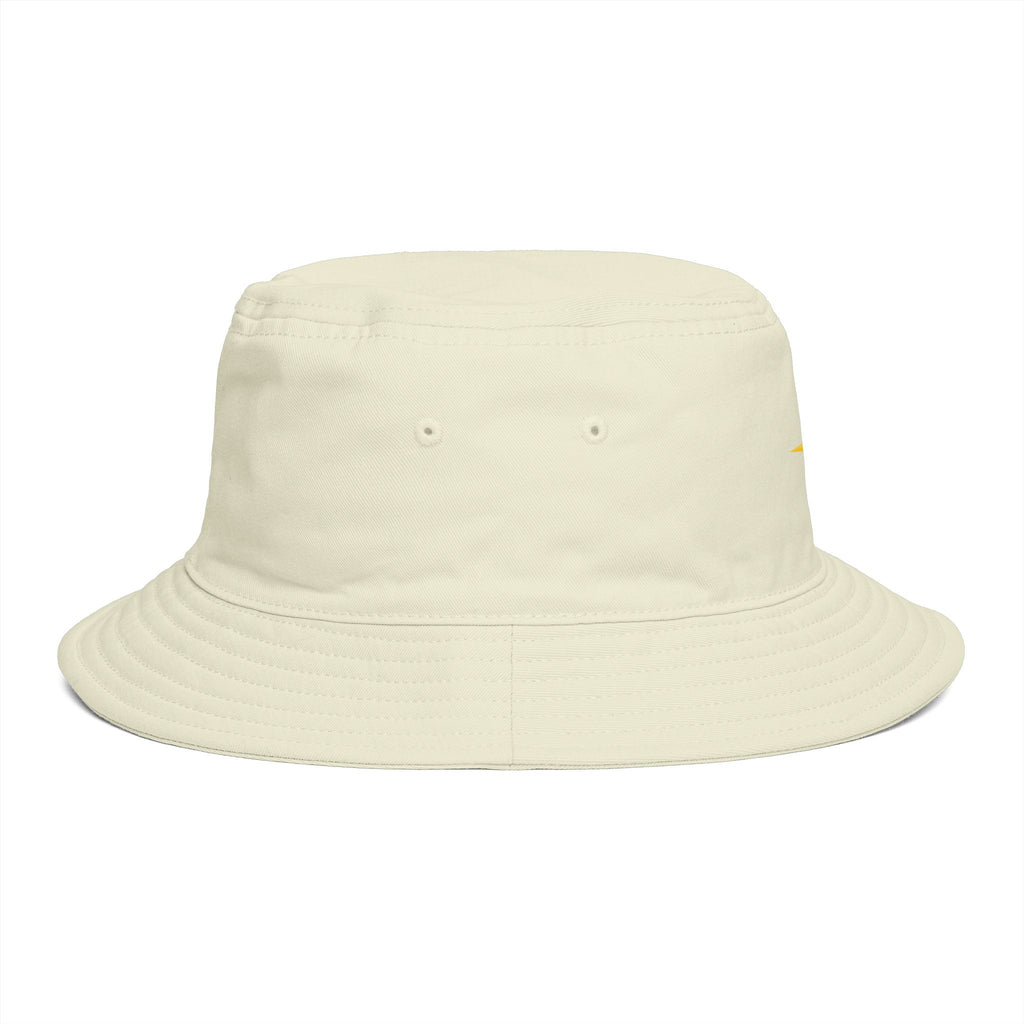 Golden Compass Star Bucket Hat — Brown Embroidered Travel Sun Hat