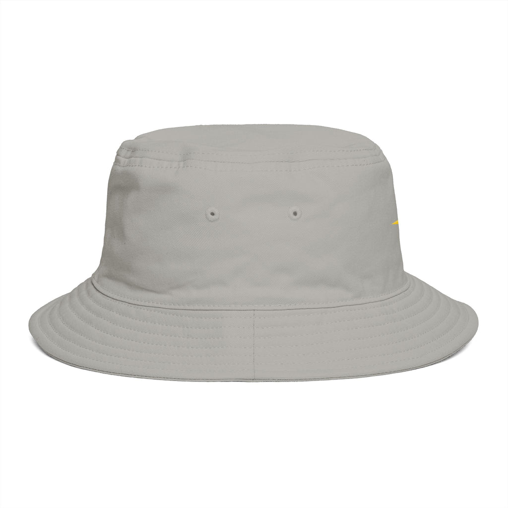 Golden Compass Star Bucket Hat — Brown Embroidered Travel Sun Hat