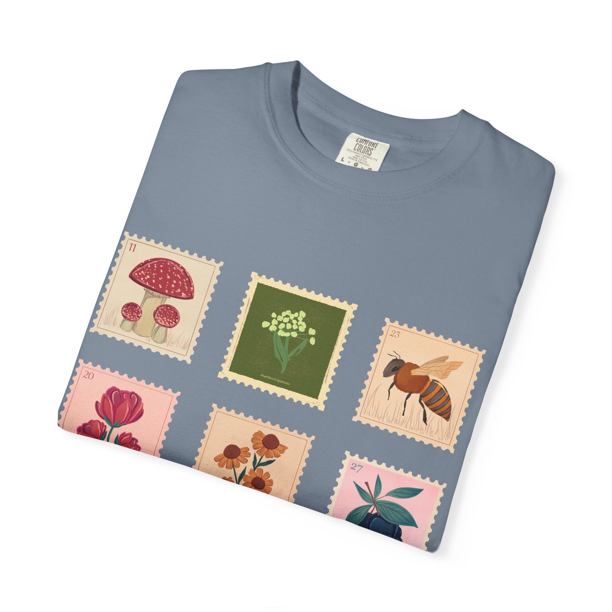 Post Stamp T-Shirt — Floral and Nature