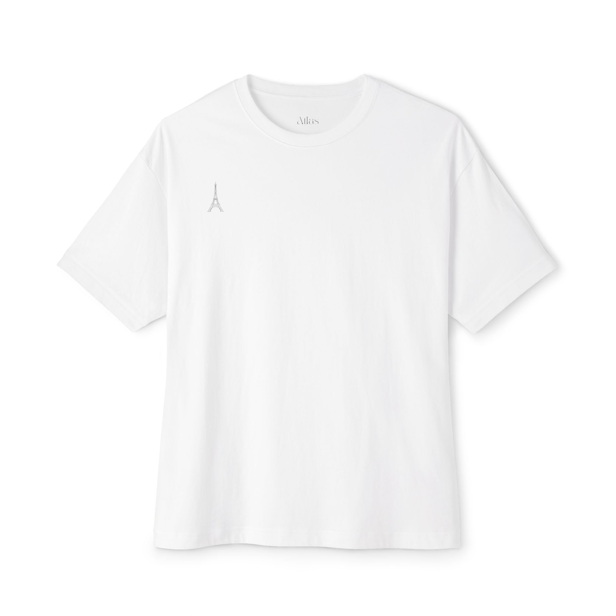 Minimal Eiffel Tower Tee — Paris Graphic Boxy T-Shirt