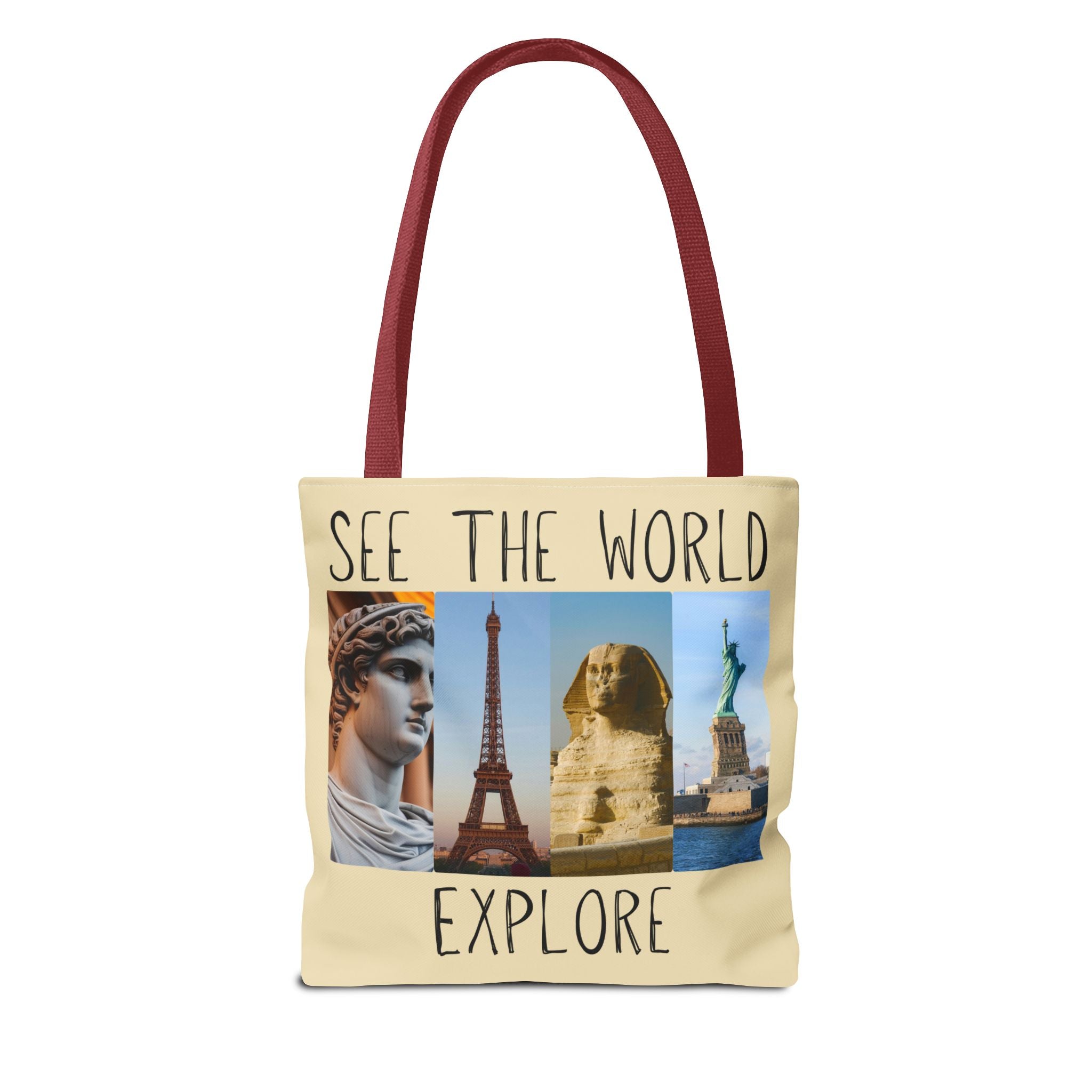 See The World Explore Tote Bag | Travel Landmarks Collage