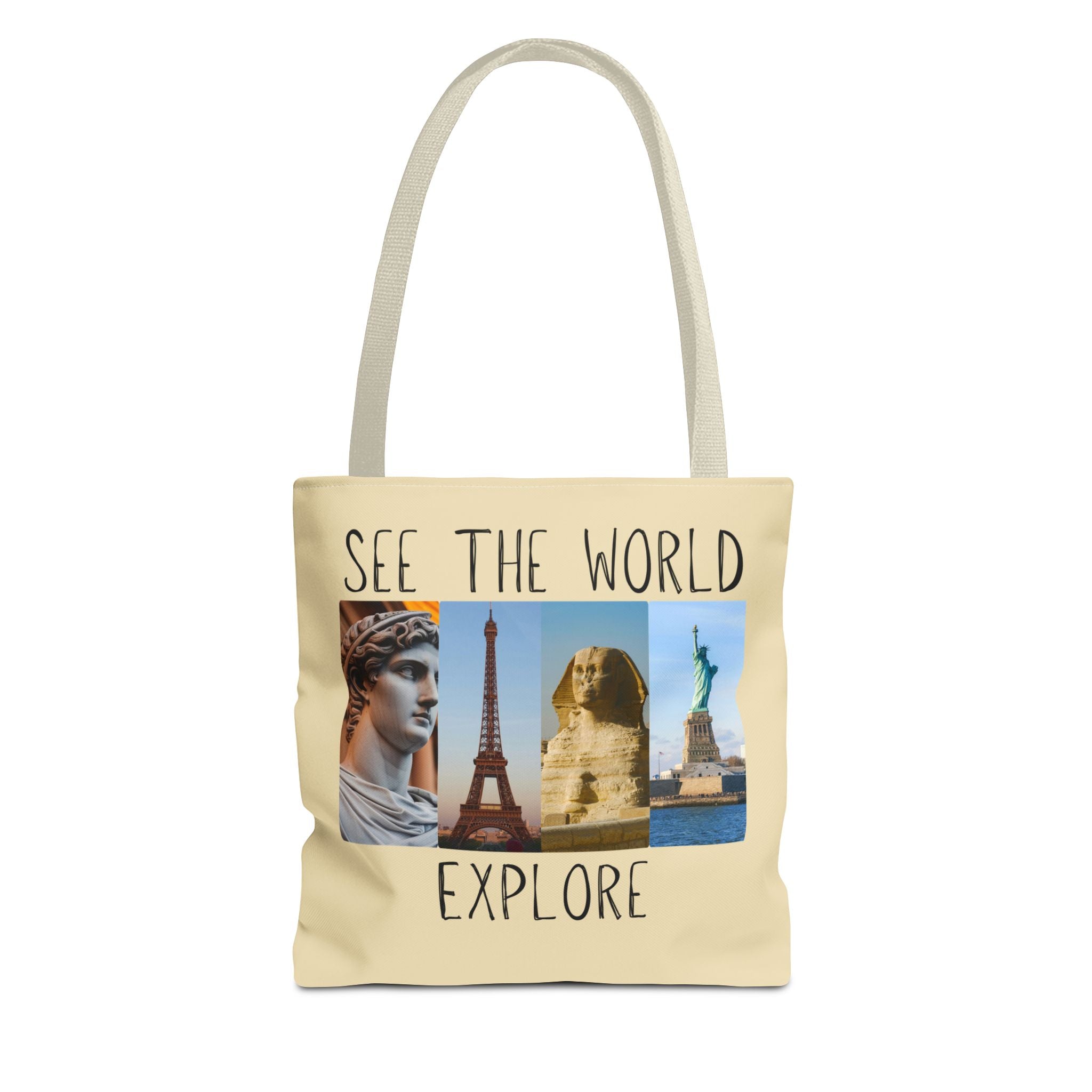 See The World Explore Tote Bag | Travel Landmarks Collage