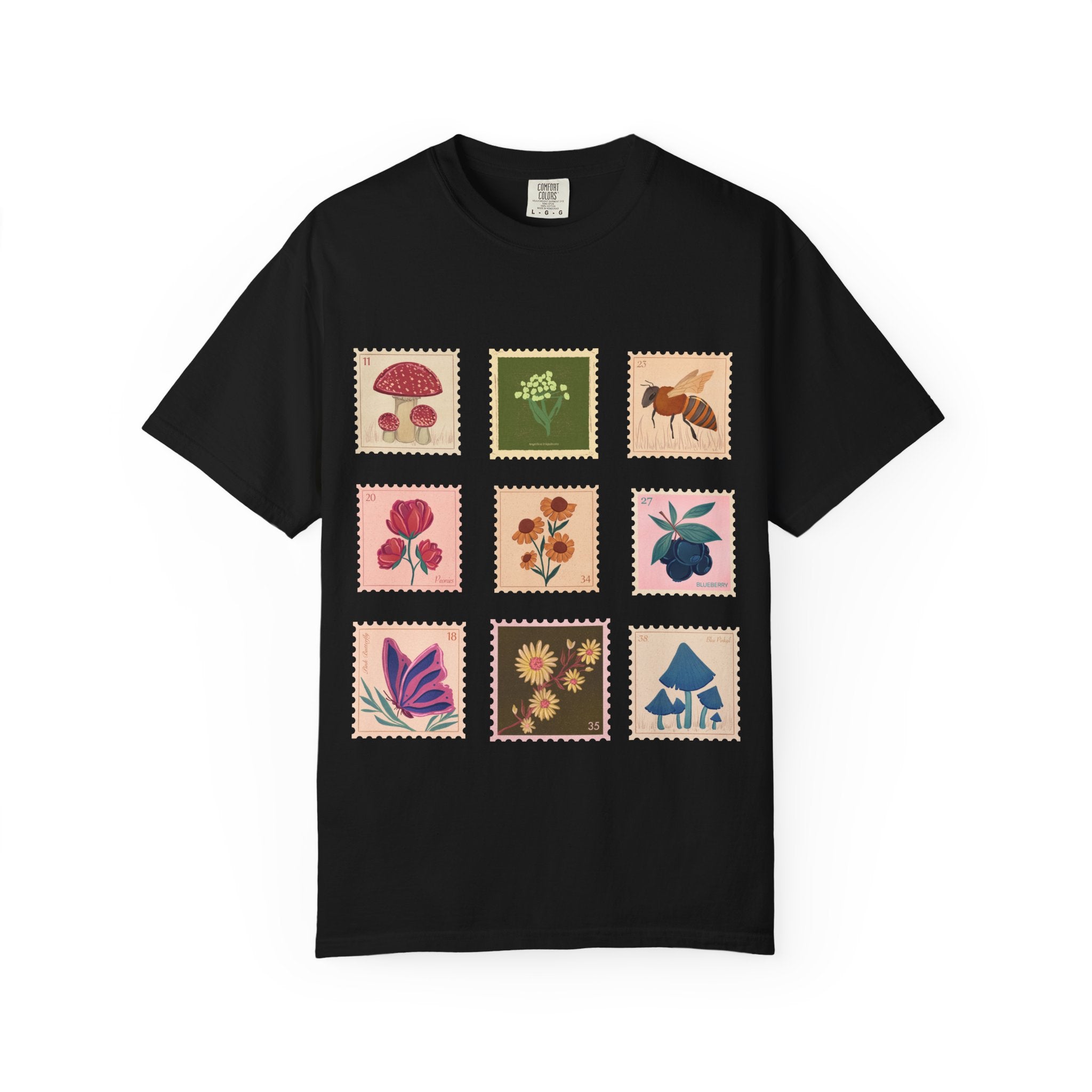 Post Stamp T-Shirt — Floral and Nature