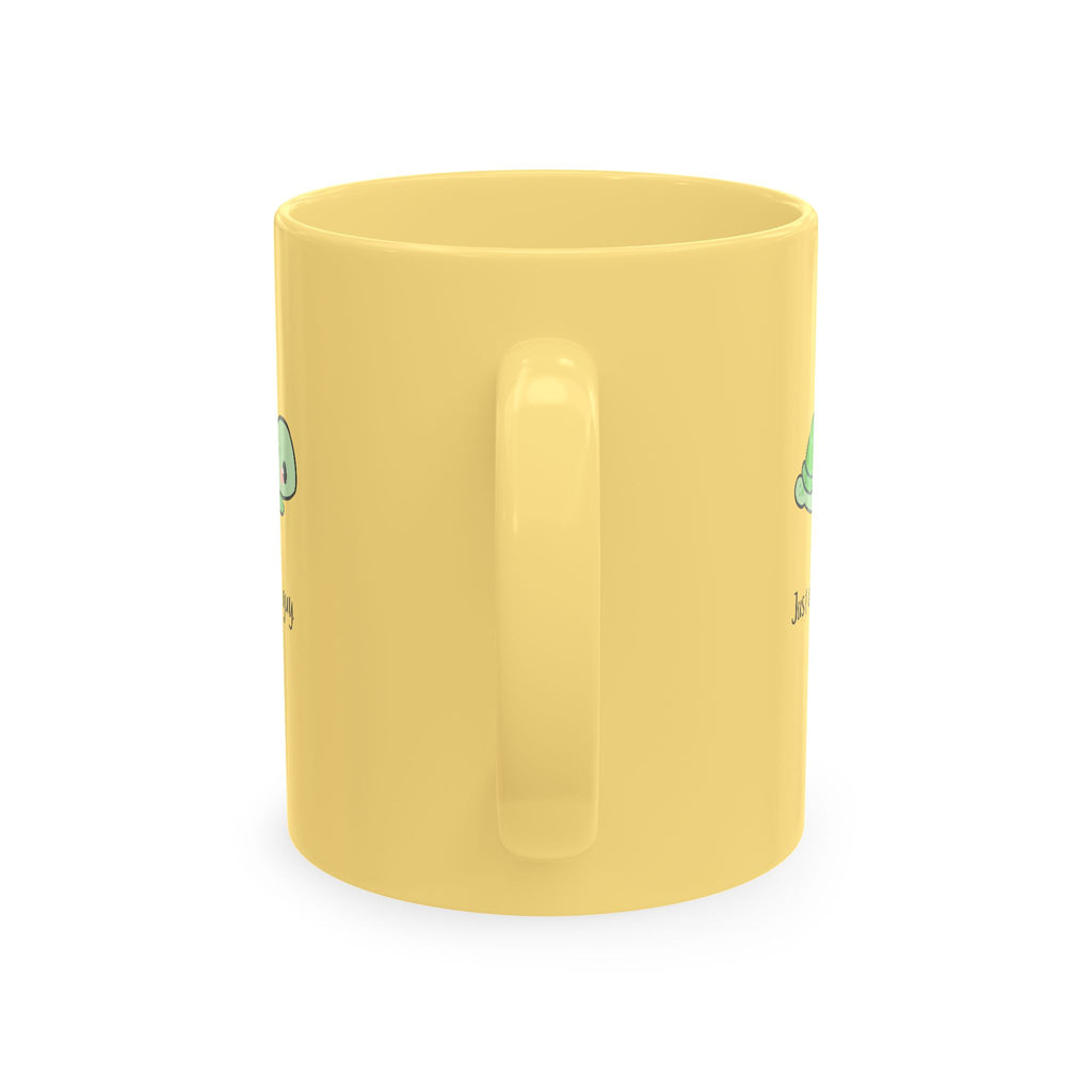 Cute Turtle Ceramic Mug — "Just a little guy" Coffee Cup