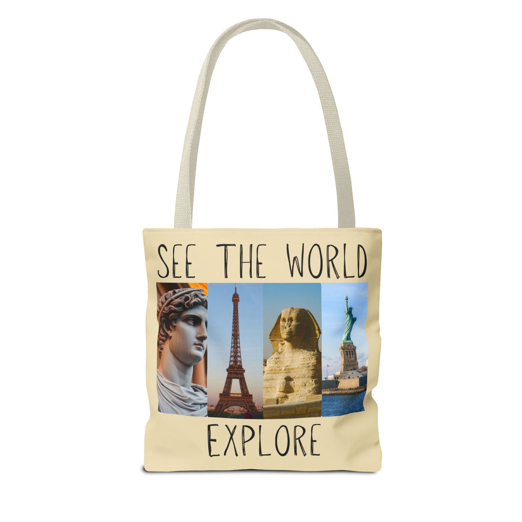 See The World Explore Tote Bag | Travel Landmarks Collage