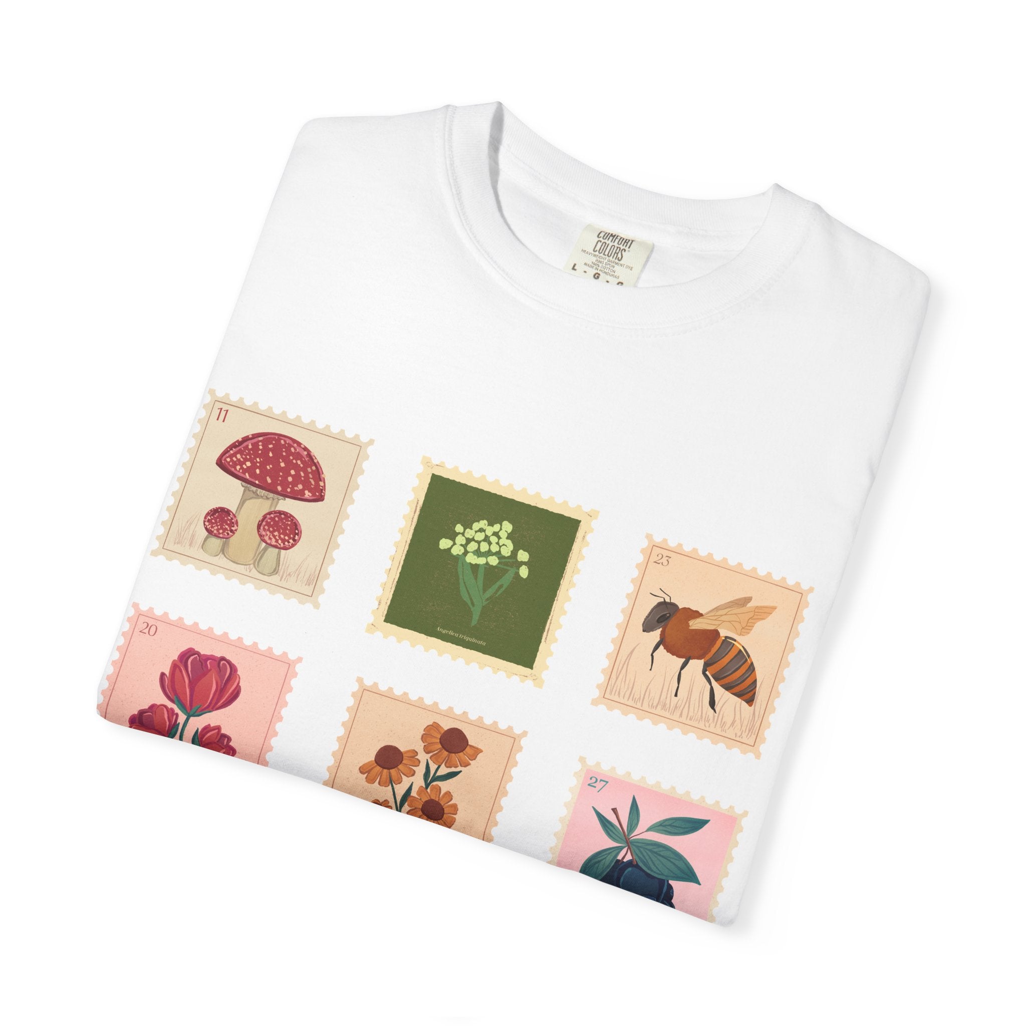 Post Stamp T-Shirt — Floral and Nature