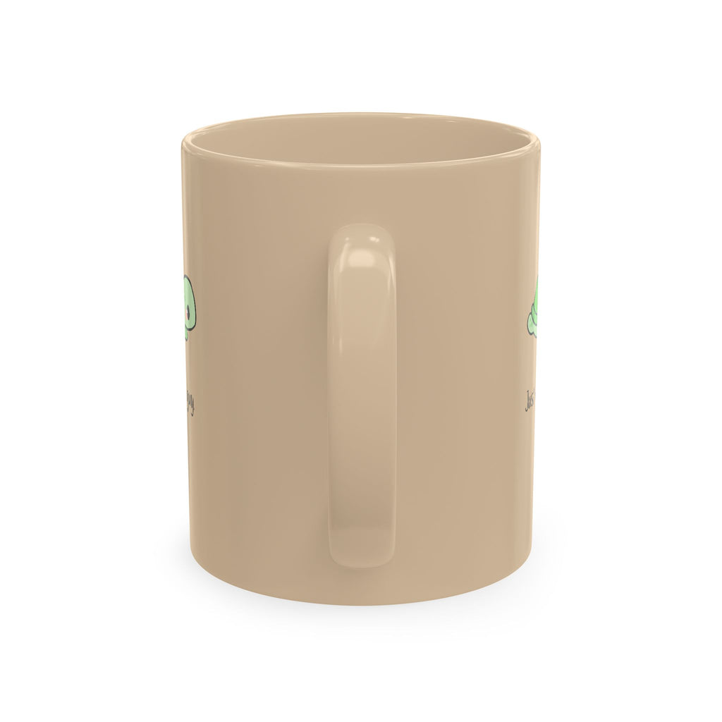 Cute Turtle Ceramic Mug — "Just a little guy" Coffee Cup