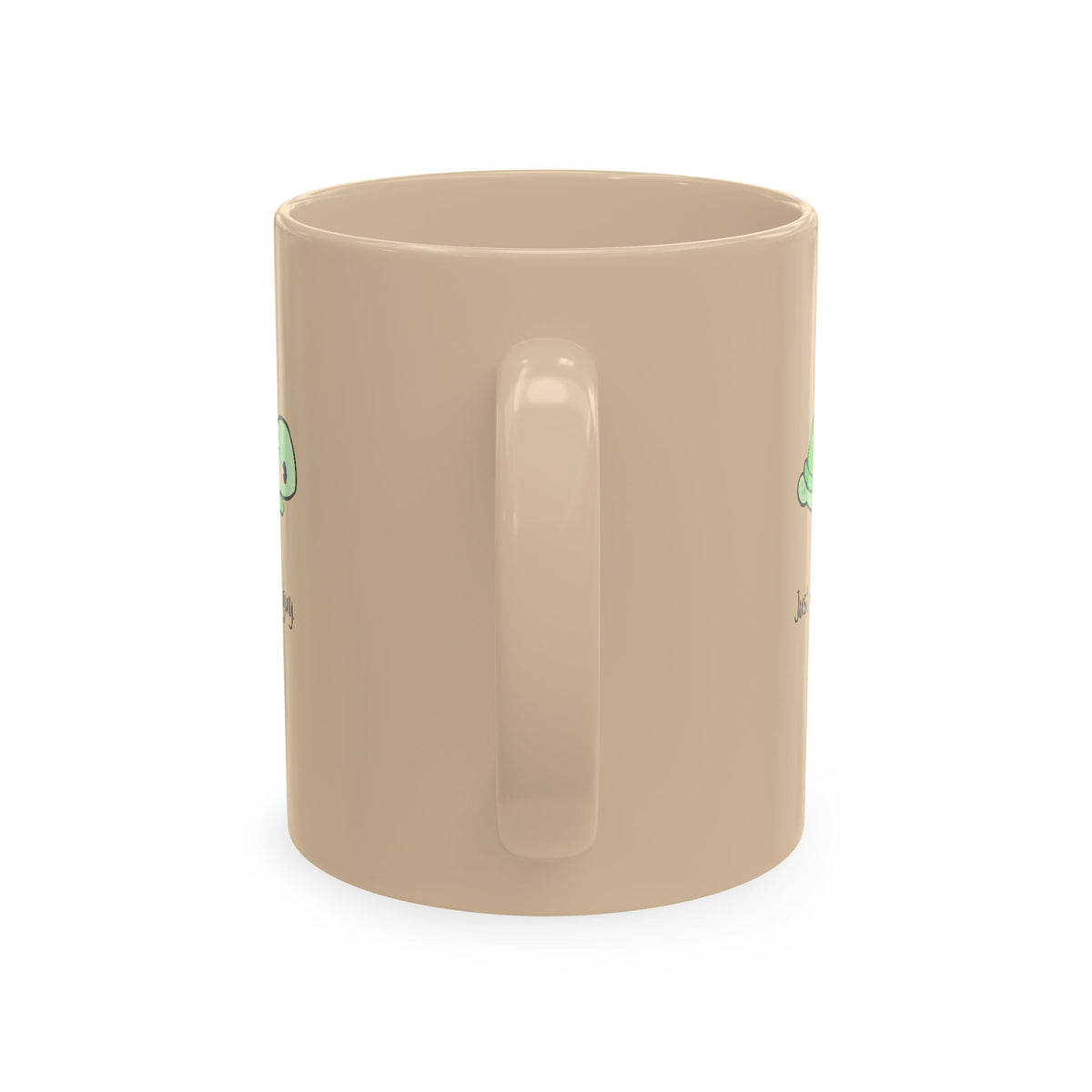 Cute Turtle Ceramic Mug — "Just a little guy" Coffee Cup