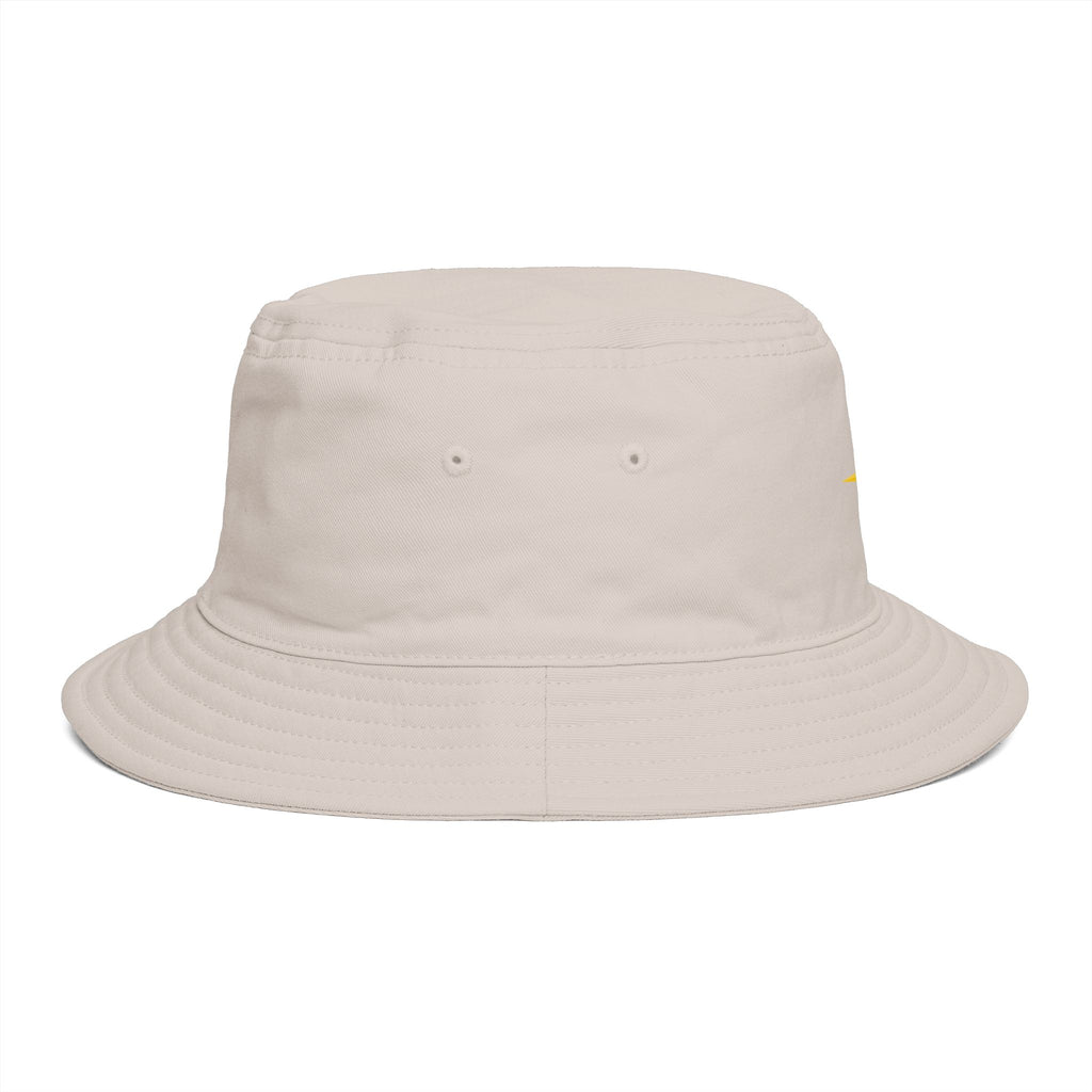 Golden Compass Star Bucket Hat — Brown Embroidered Travel Sun Hat