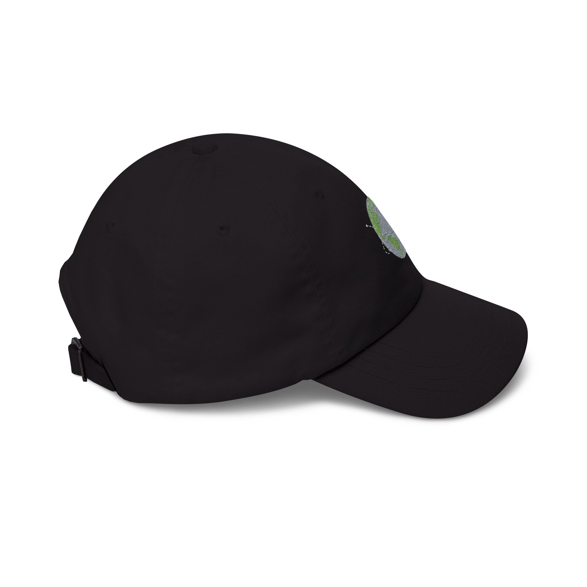 Earth Sequin — Sparkling Globe Embroidered Baseball Hat