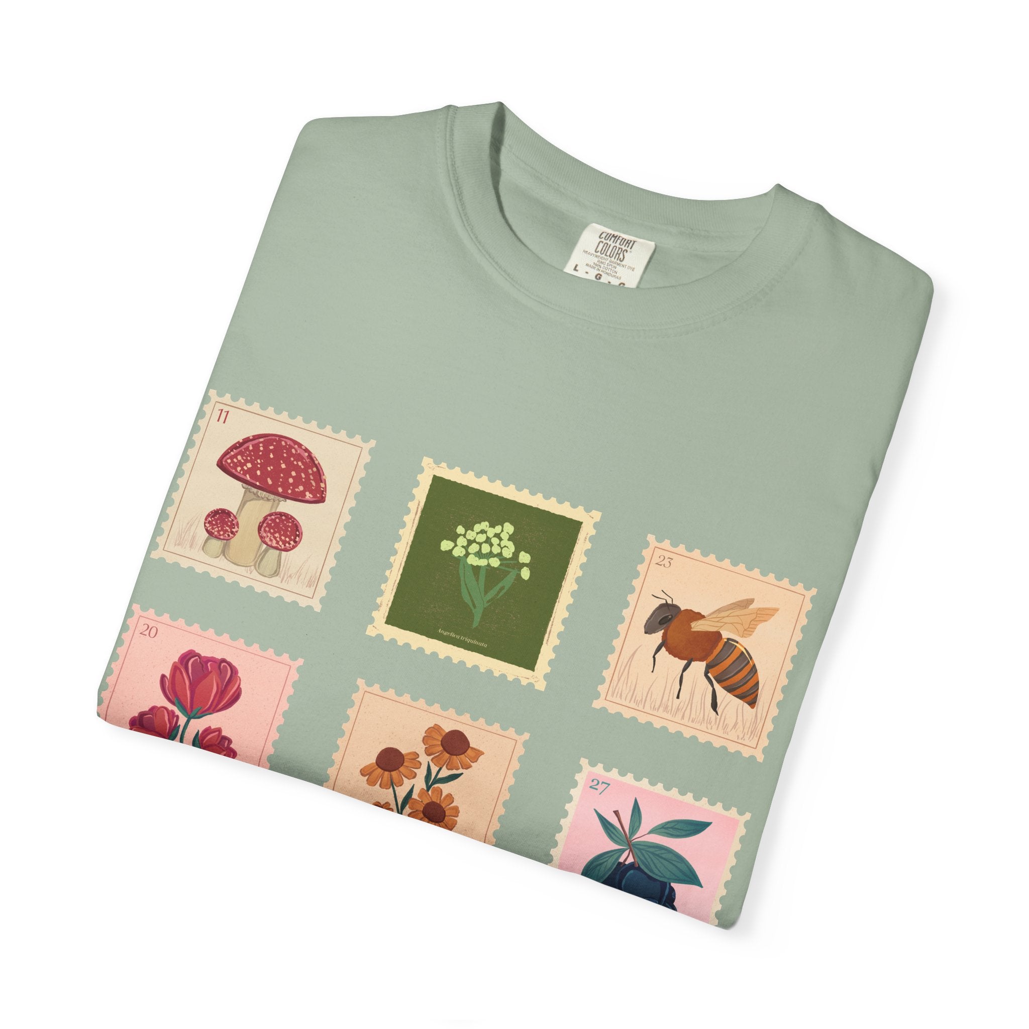 Post Stamp T-Shirt — Floral and Nature