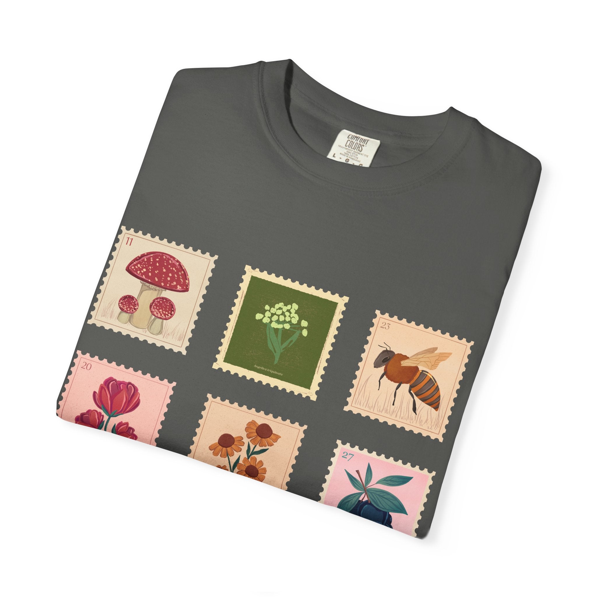 Post Stamp T-Shirt — Floral and Nature
