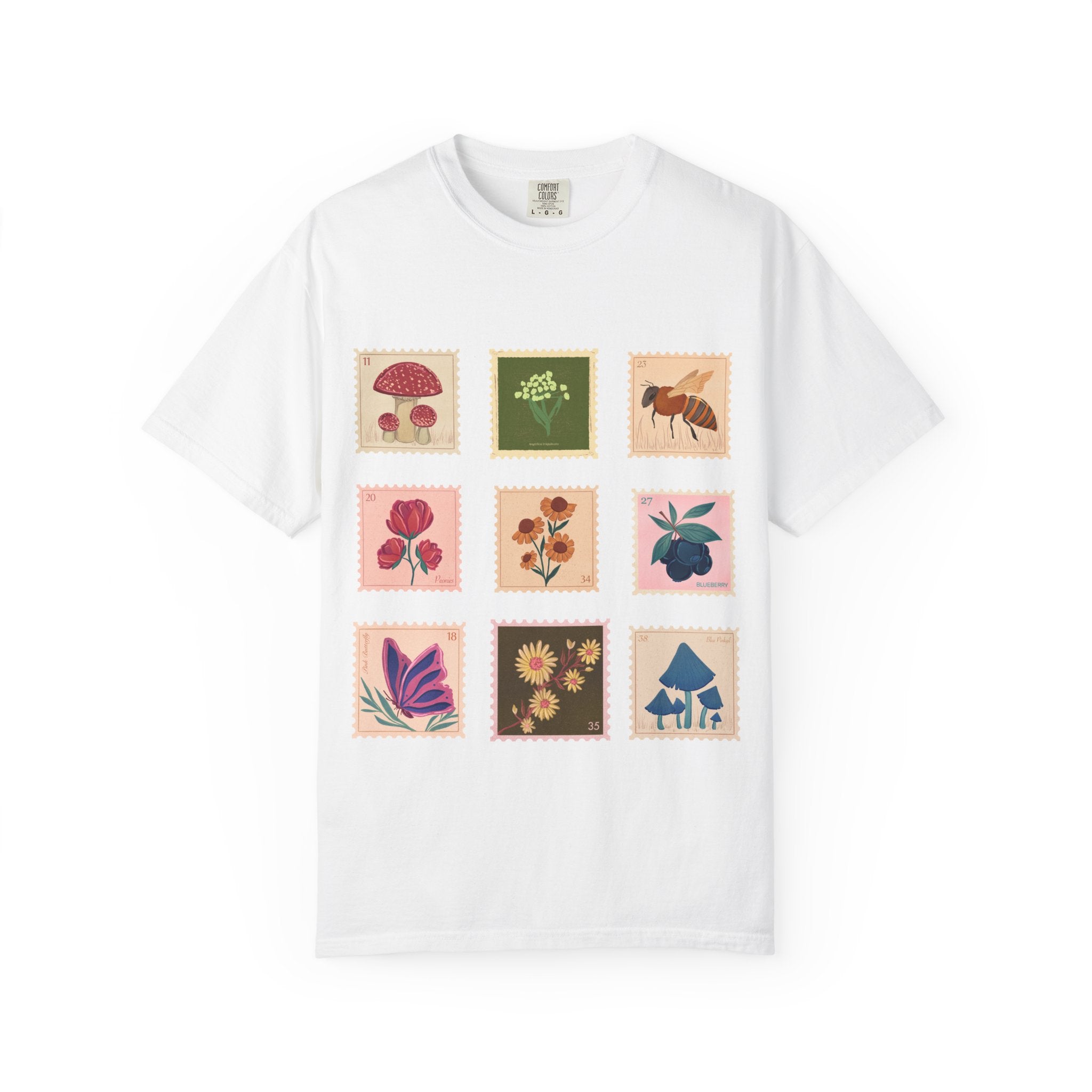 Post Stamp T-Shirt — Floral and Nature