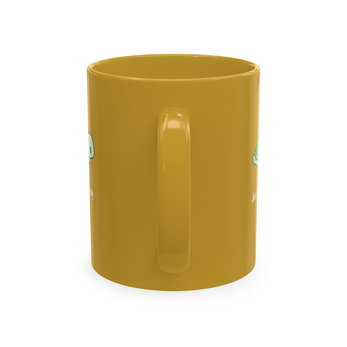 Cute Turtle Ceramic Mug — "Just a little guy" Coffee Cup