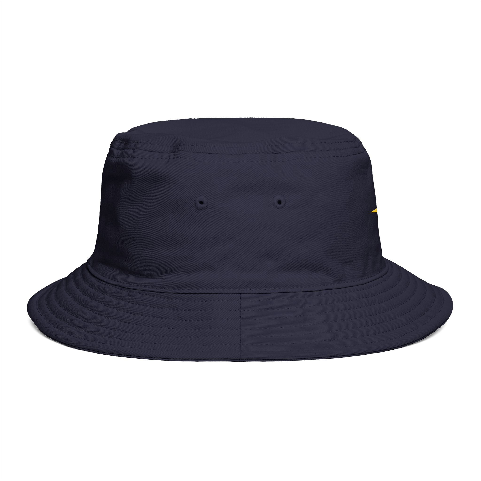 Golden Compass Star Bucket Hat — Brown Embroidered Travel Sun Hat