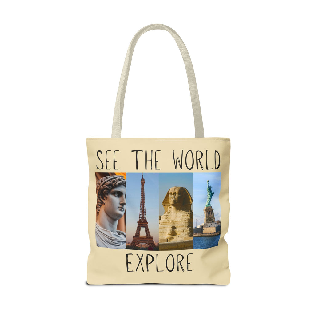 See The World Explore Tote Bag | Travel Landmarks Collage