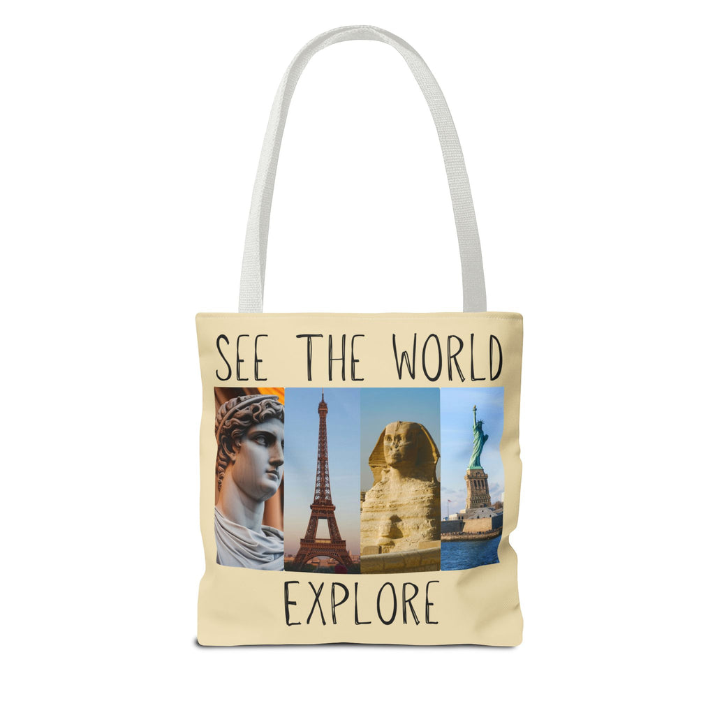 See The World Explore Tote Bag | Travel Landmarks Collage