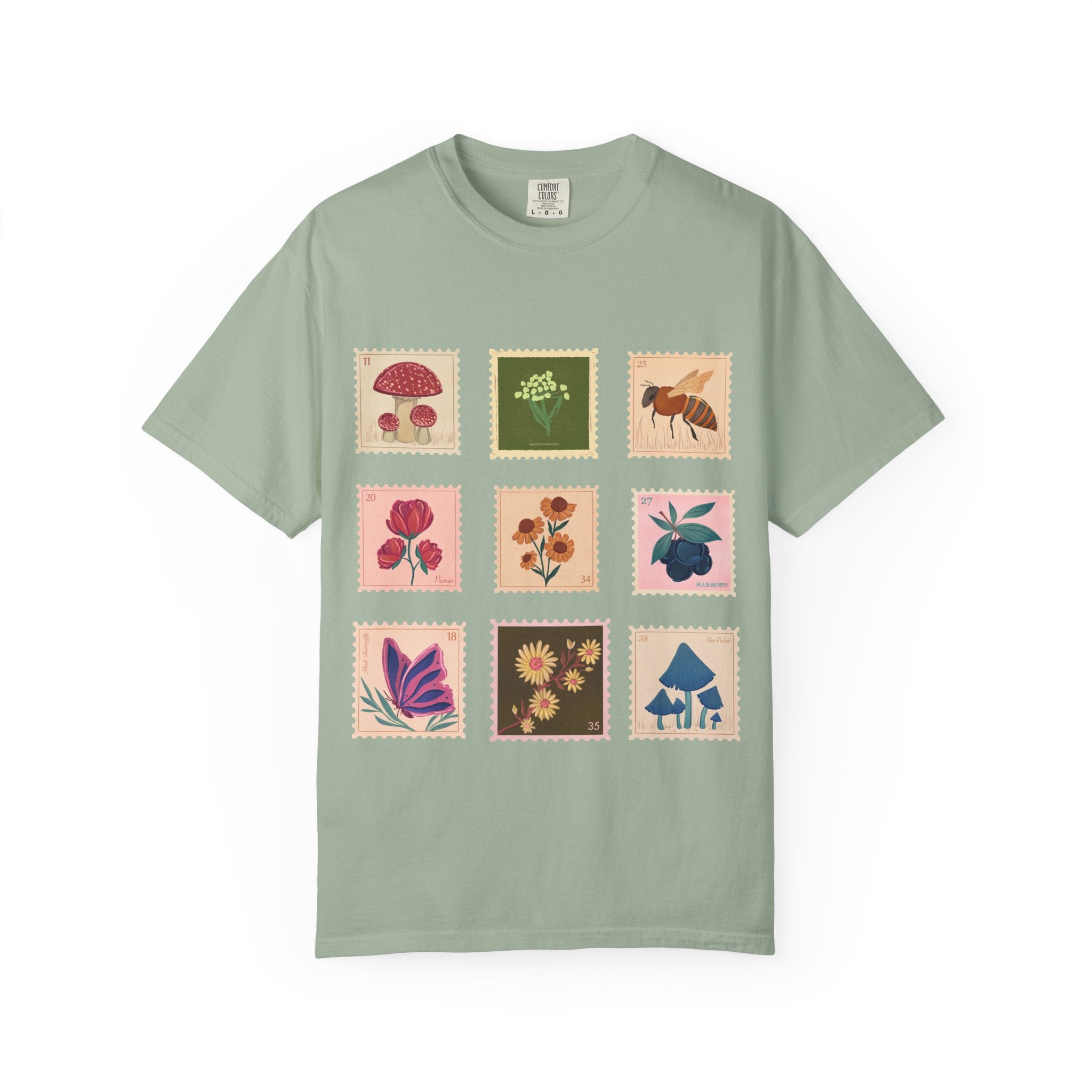 Post Stamp T-Shirt — Floral and Nature