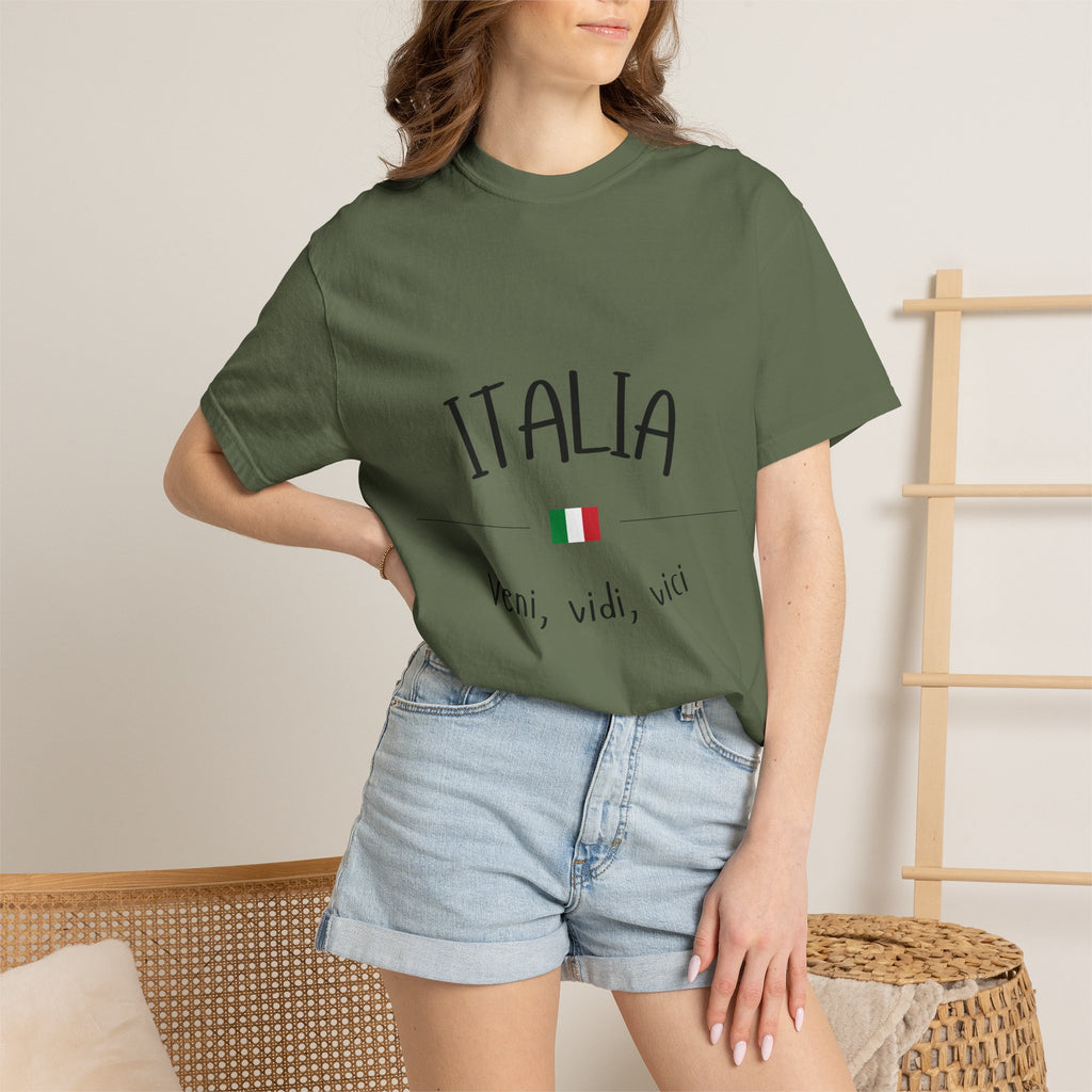 Italia Veni Vidi Vici T-shirt | Rome Italy Colosseum Tee