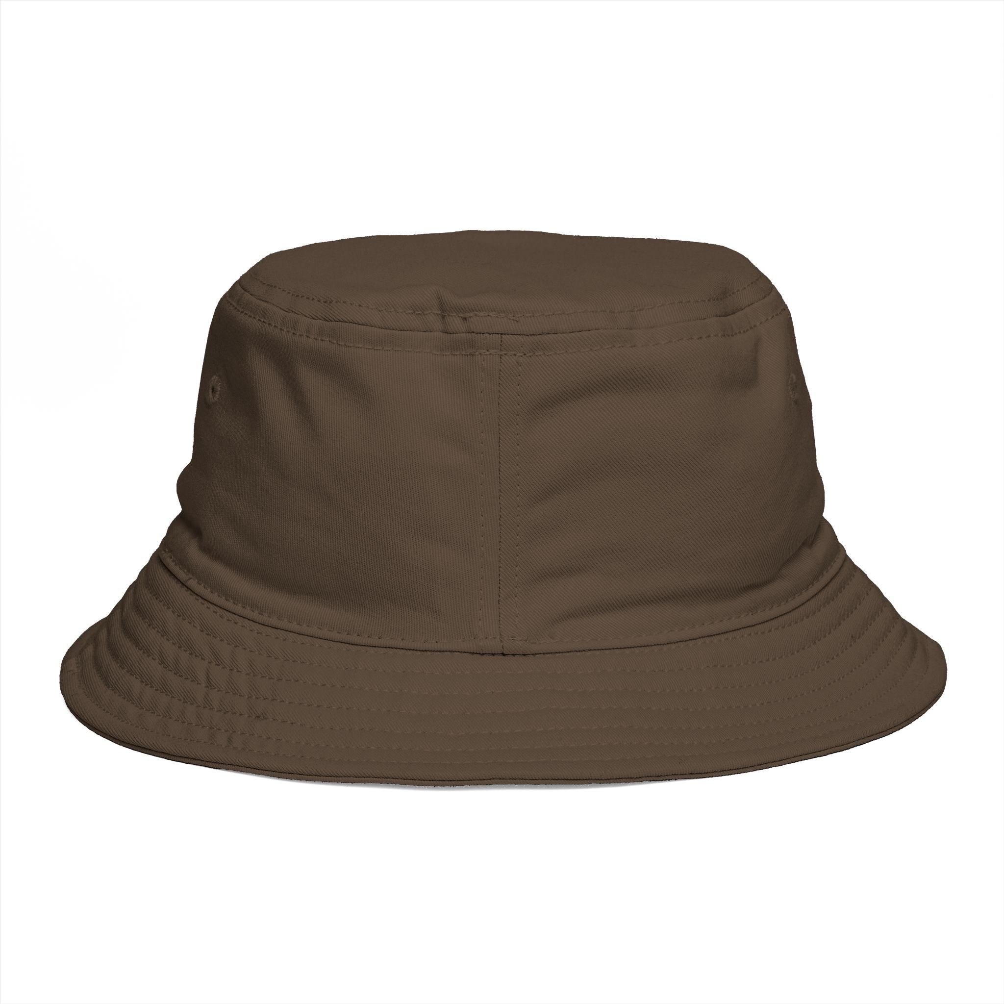 Golden Compass Star Bucket Hat — Brown Embroidered Travel Sun Hat
